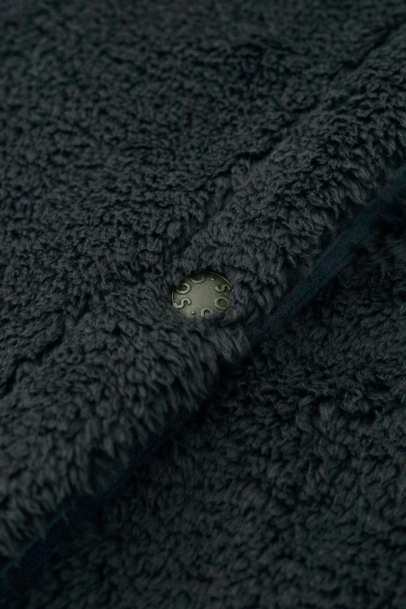 Boa V-neck Light Tunic Coat / Dark Blue