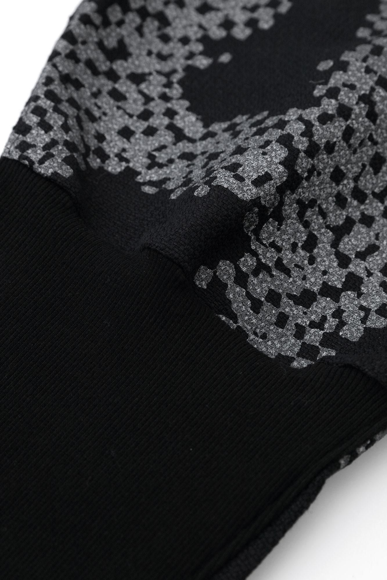 麻人造絲 多臂織 哈倫褲／五花大綁 黑色