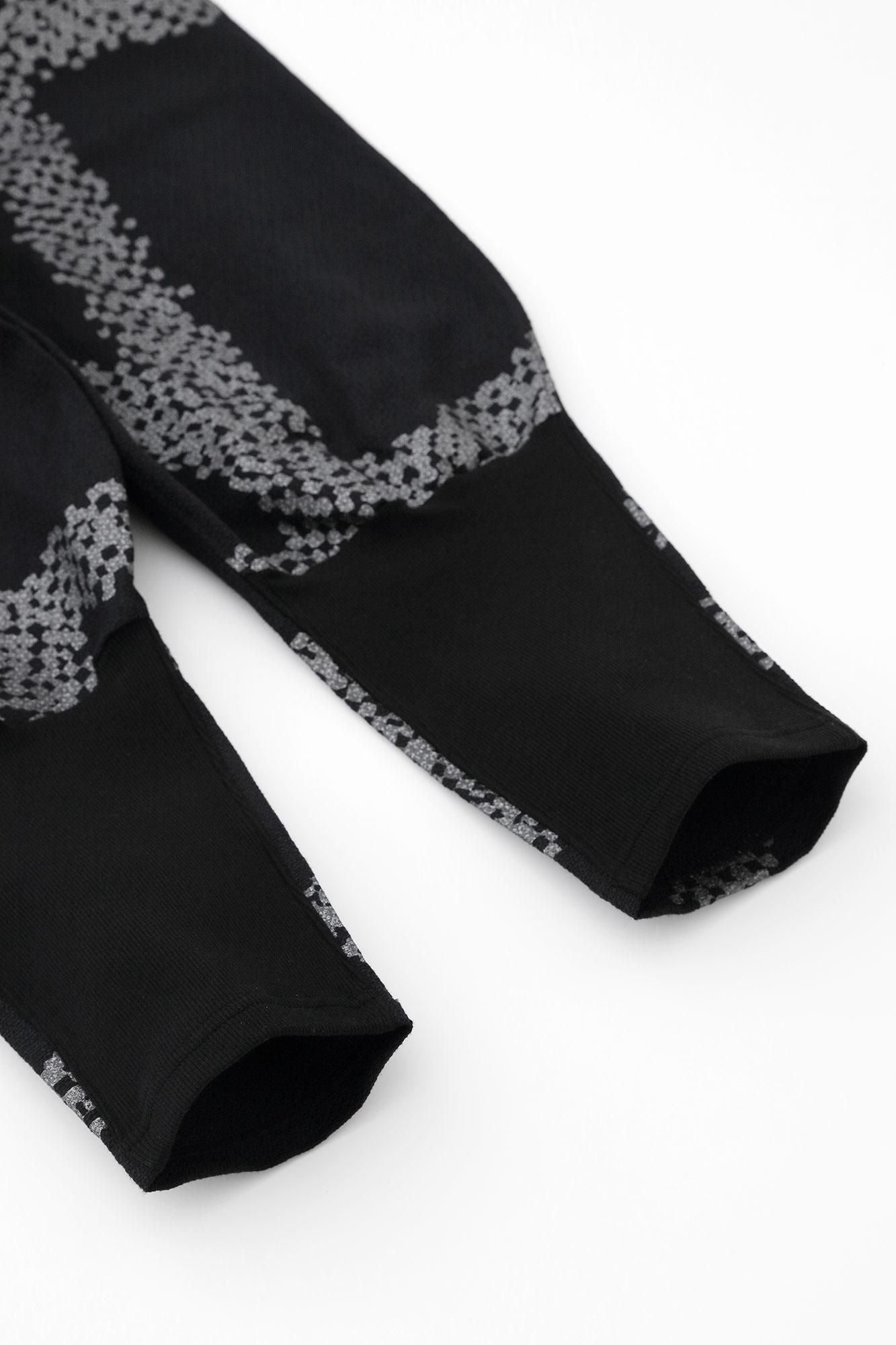 麻人造絲 多臂織 哈倫褲／五花大綁 黑色