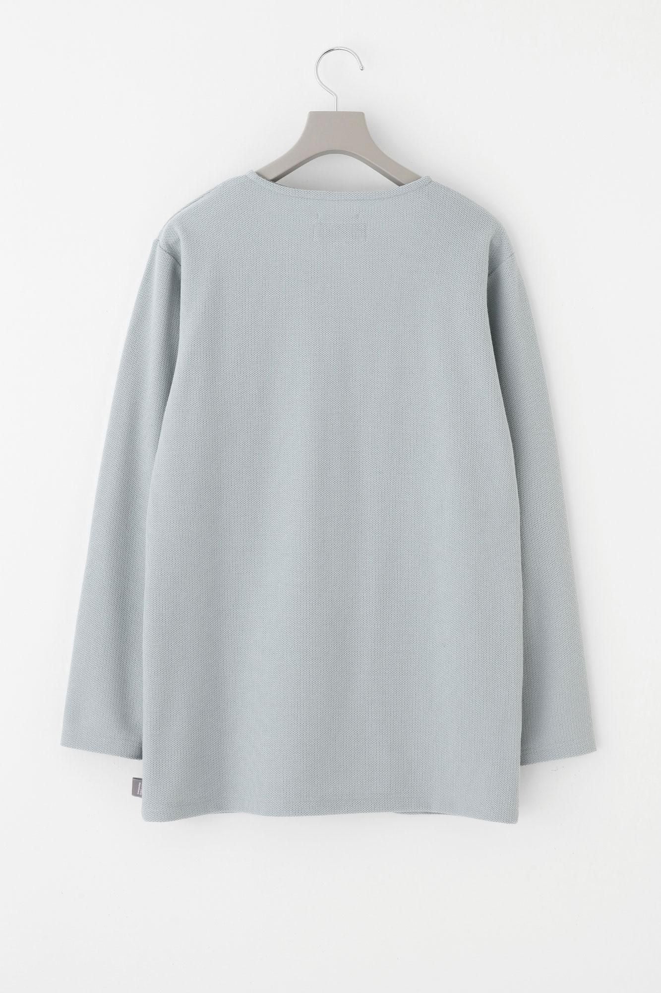 Kanocon针织V领L/S开衫/蓝色灰色