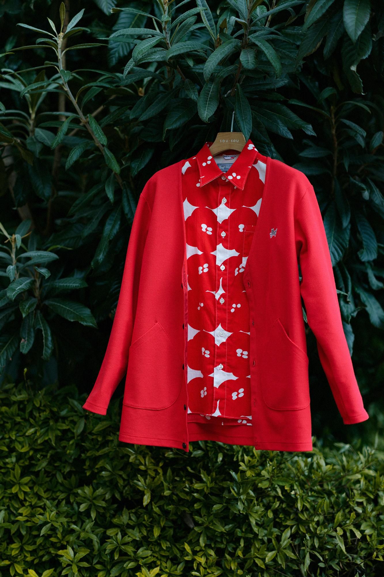 KanoGorgeousNiTsuTo V-neck L/S cardigaModern./ Red