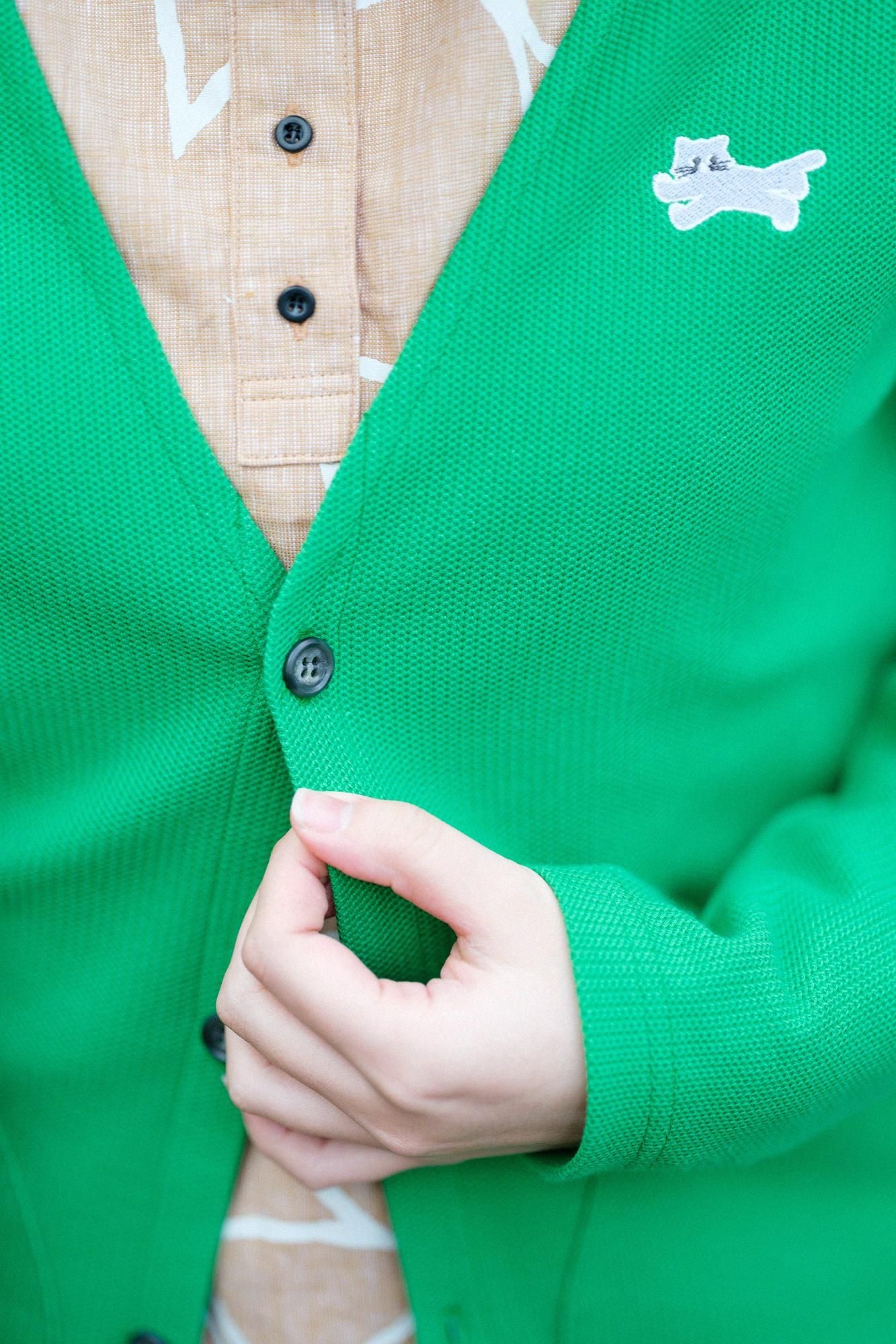 KanoGorgeousNiTsuTo V-neck L/S cardigaModern./green