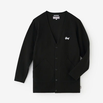 【仅限网购】Kanoko 针织 V 领 L/S 开衫/黑色