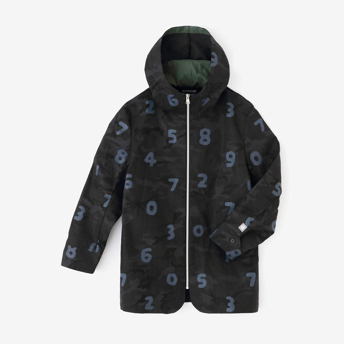 コットンキャンバス ZIP UP フードジャケット／camo SO-SU-U 墨黒