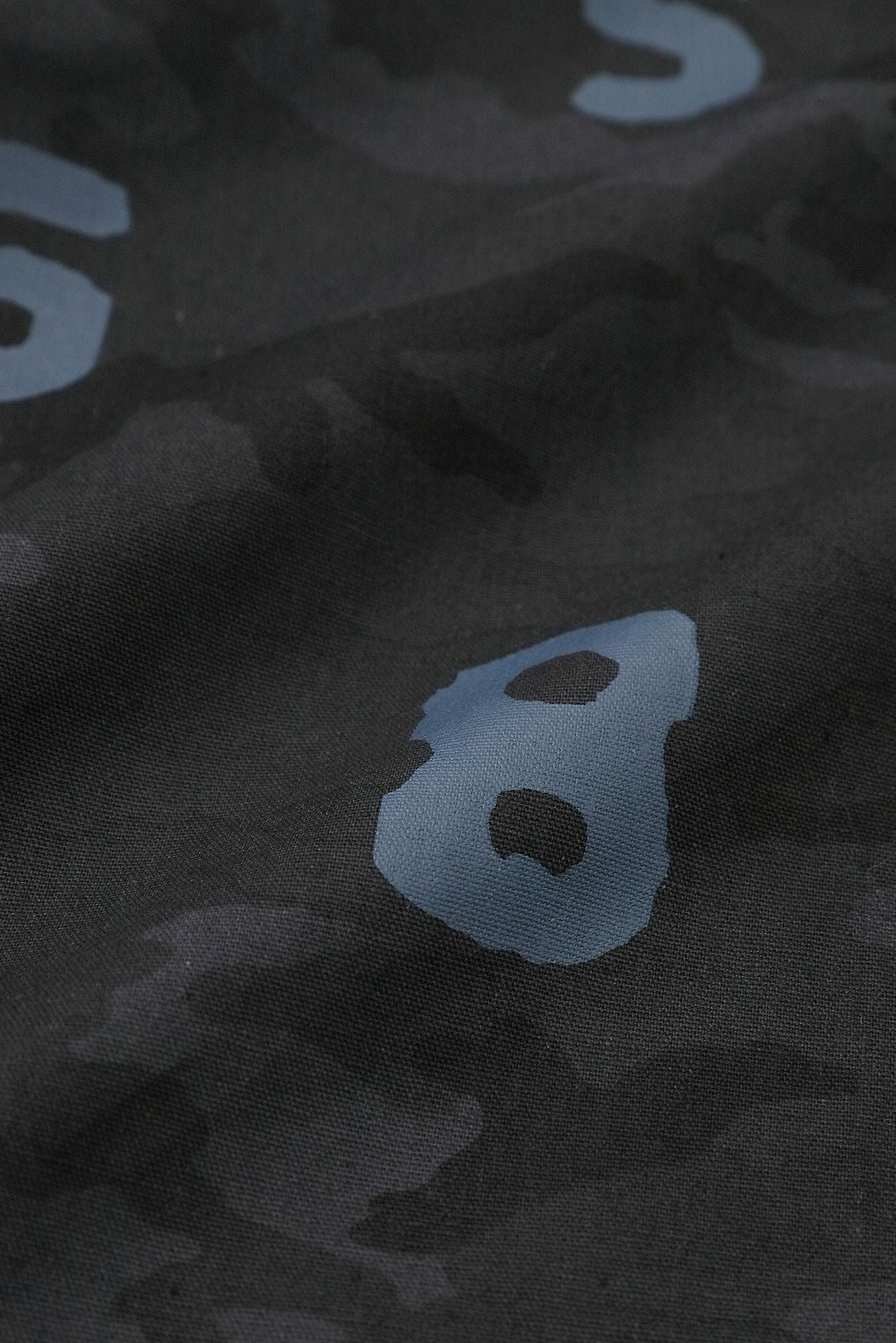 コットンキャンバス ZIP UP フードジャケット／camo SO-SU-U 墨黒（すみくろ）