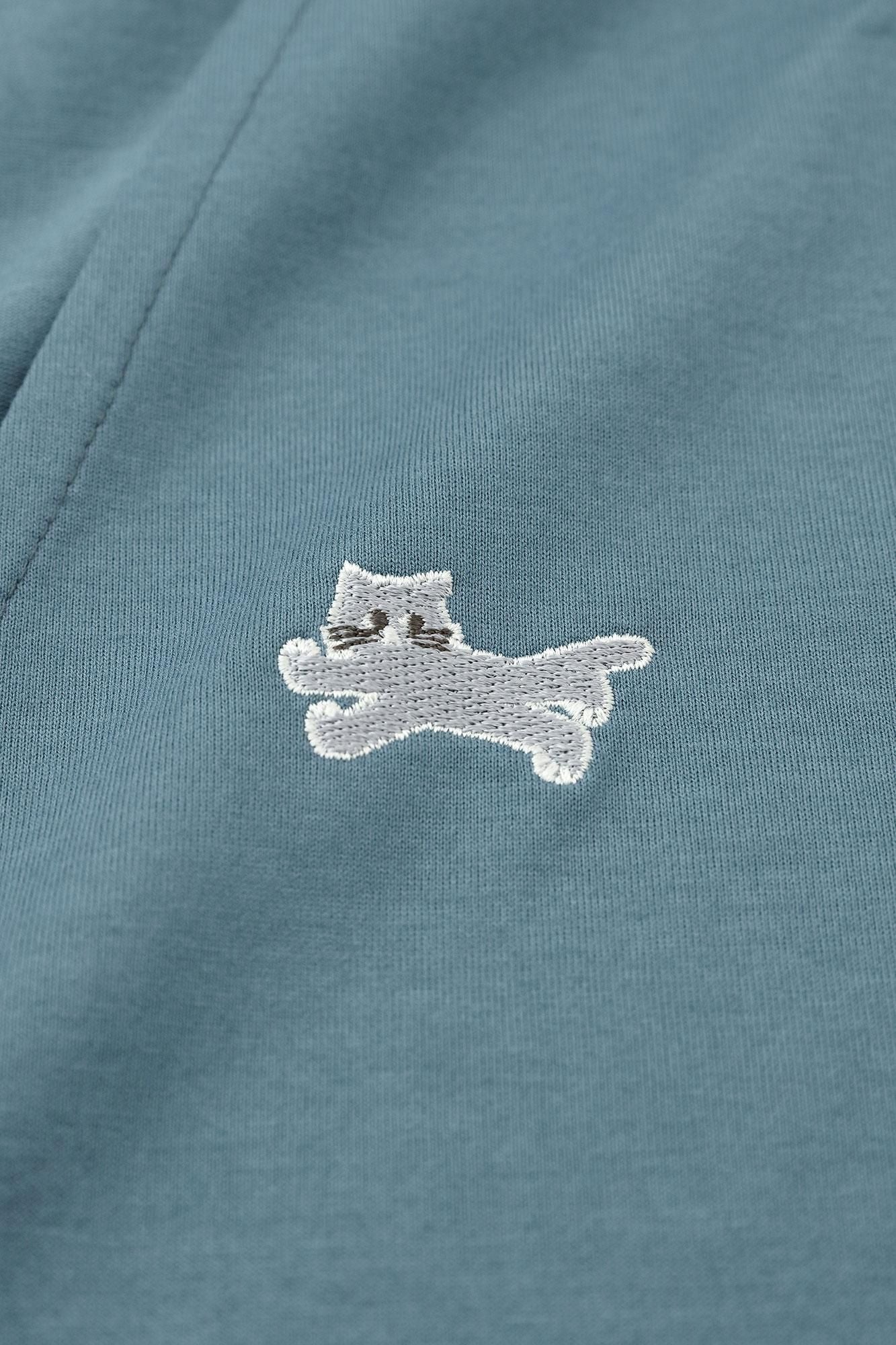 Cotton Knit V-neck L/S Cardigan / Fog Blue