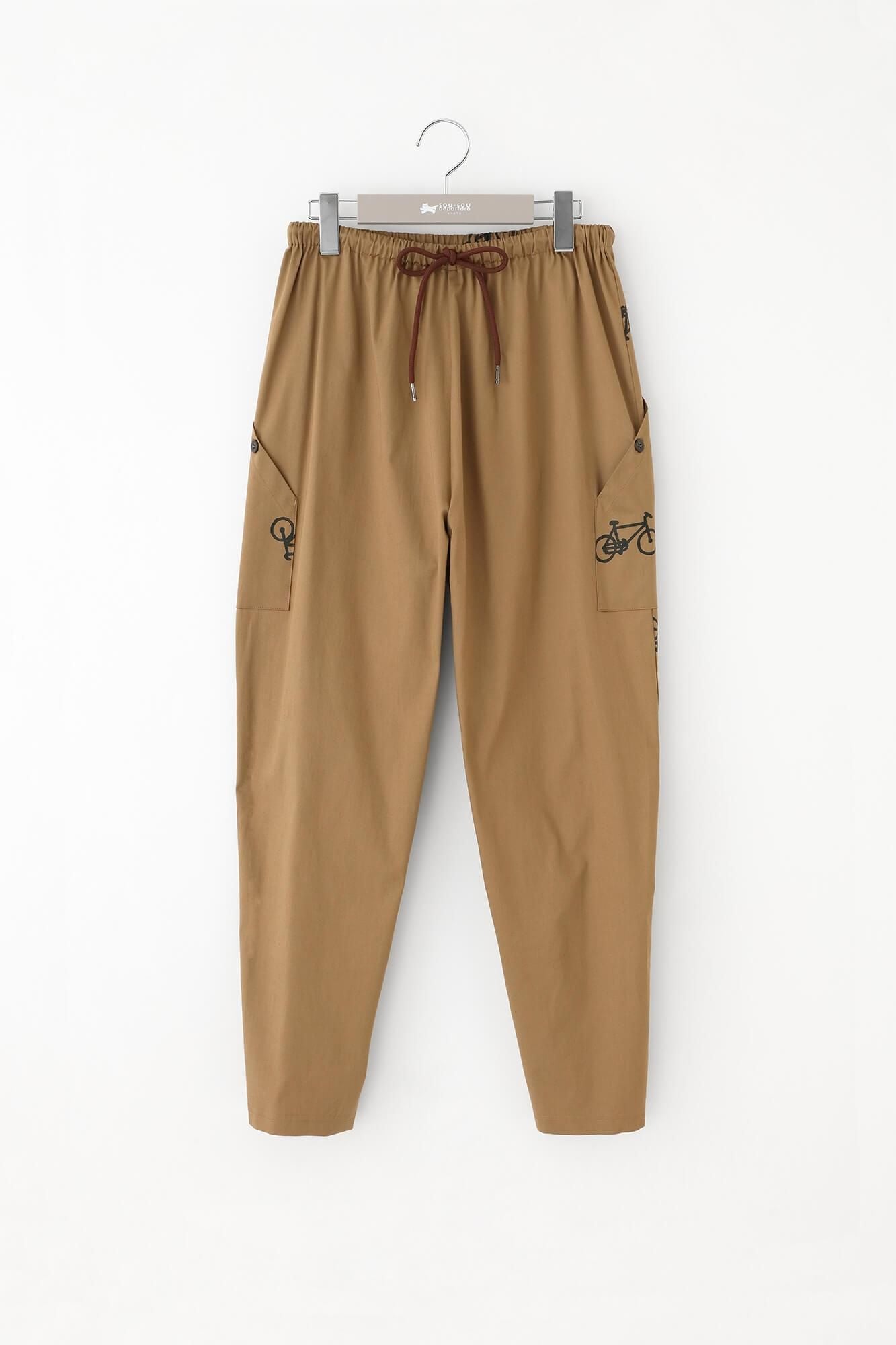 Stretch Ratine Weave BIKE Jodhpur / Brown × Bicycle Craze Everywhere