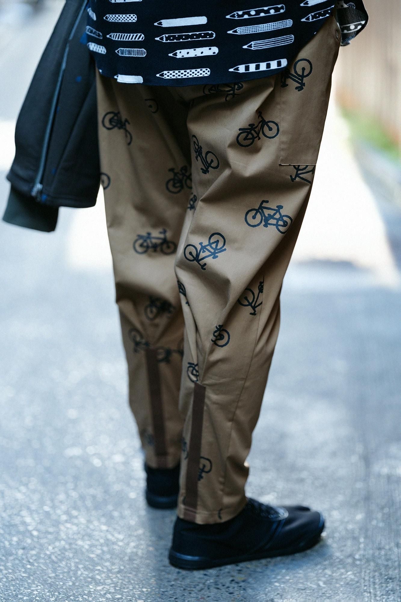 Stretch Ratine Weave BIKE Jodhpur / Brown × Bicycle Craze Everywhere