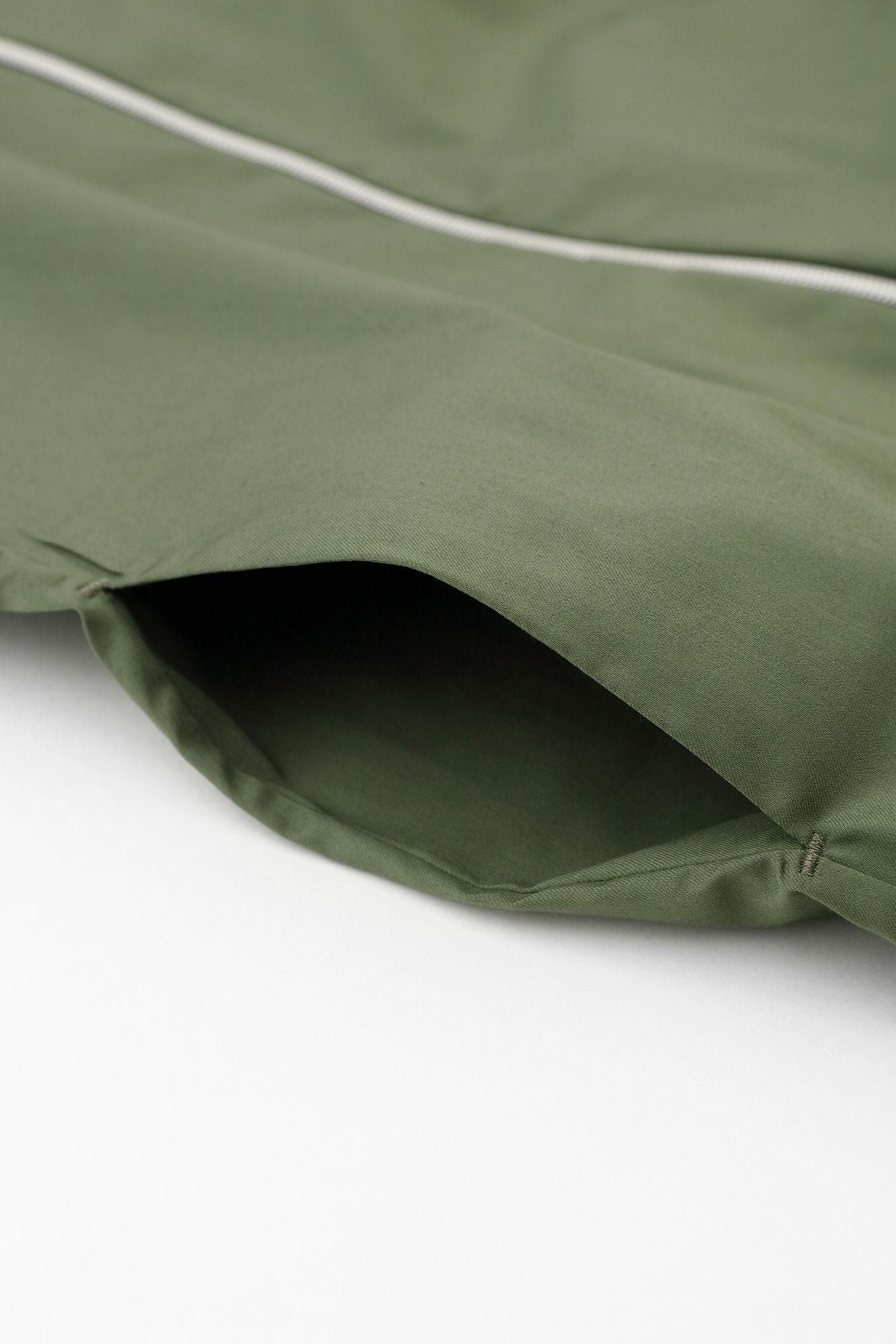 Twill ZIP UP Hooded Jacket / Olive Green