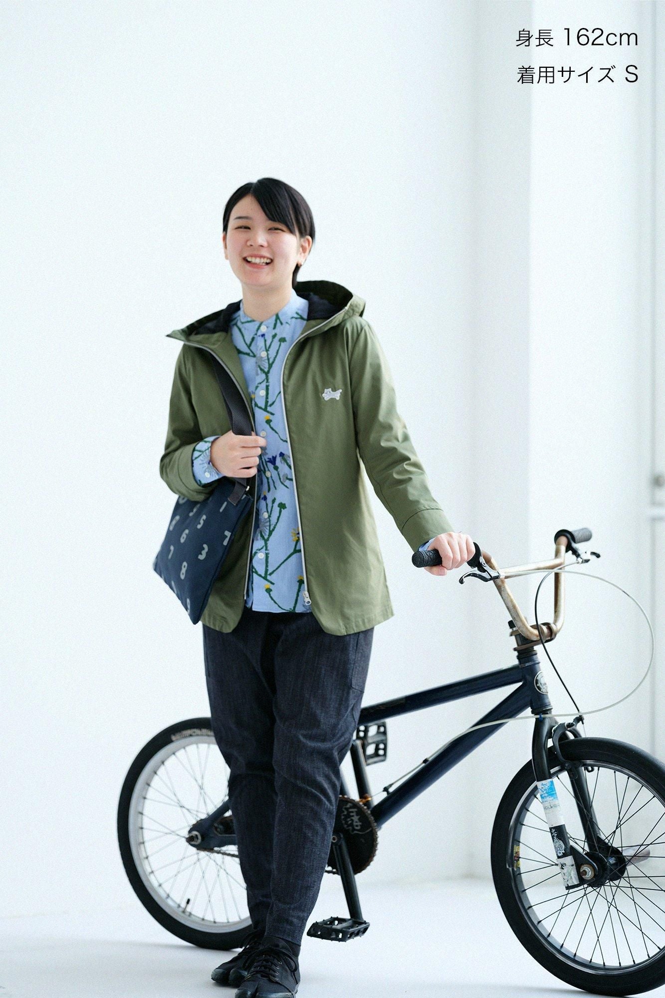 PGG フード付きオリーブジャケット net限定】ツイル ZIP UP フードジャケット／オリーブ