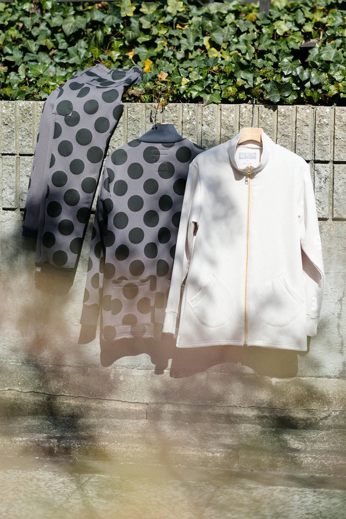 鉤針編織ZIP UP BIKE外套／灰色x MBP