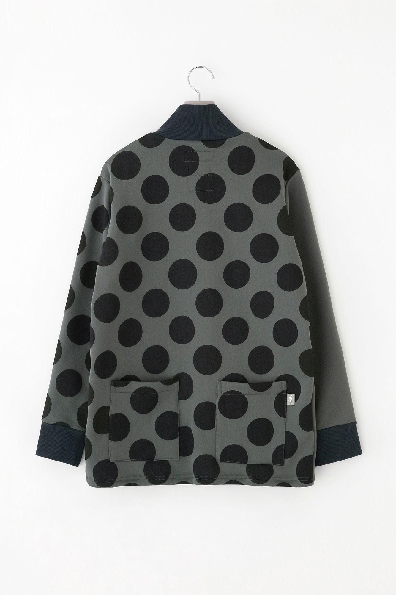 鉤針編織ZIP UP BIKE外套／灰色x MBP