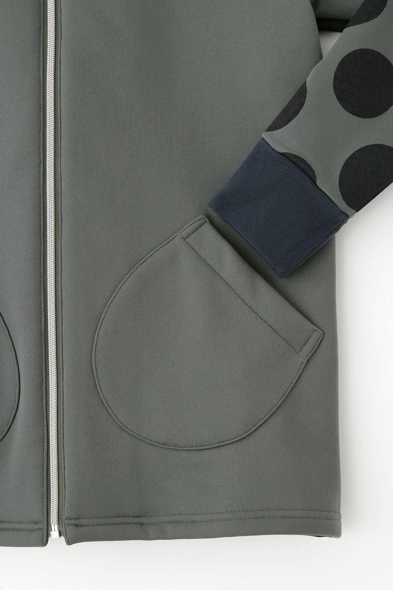 鉤針編織ZIP UP BIKE外套／灰色x MBP