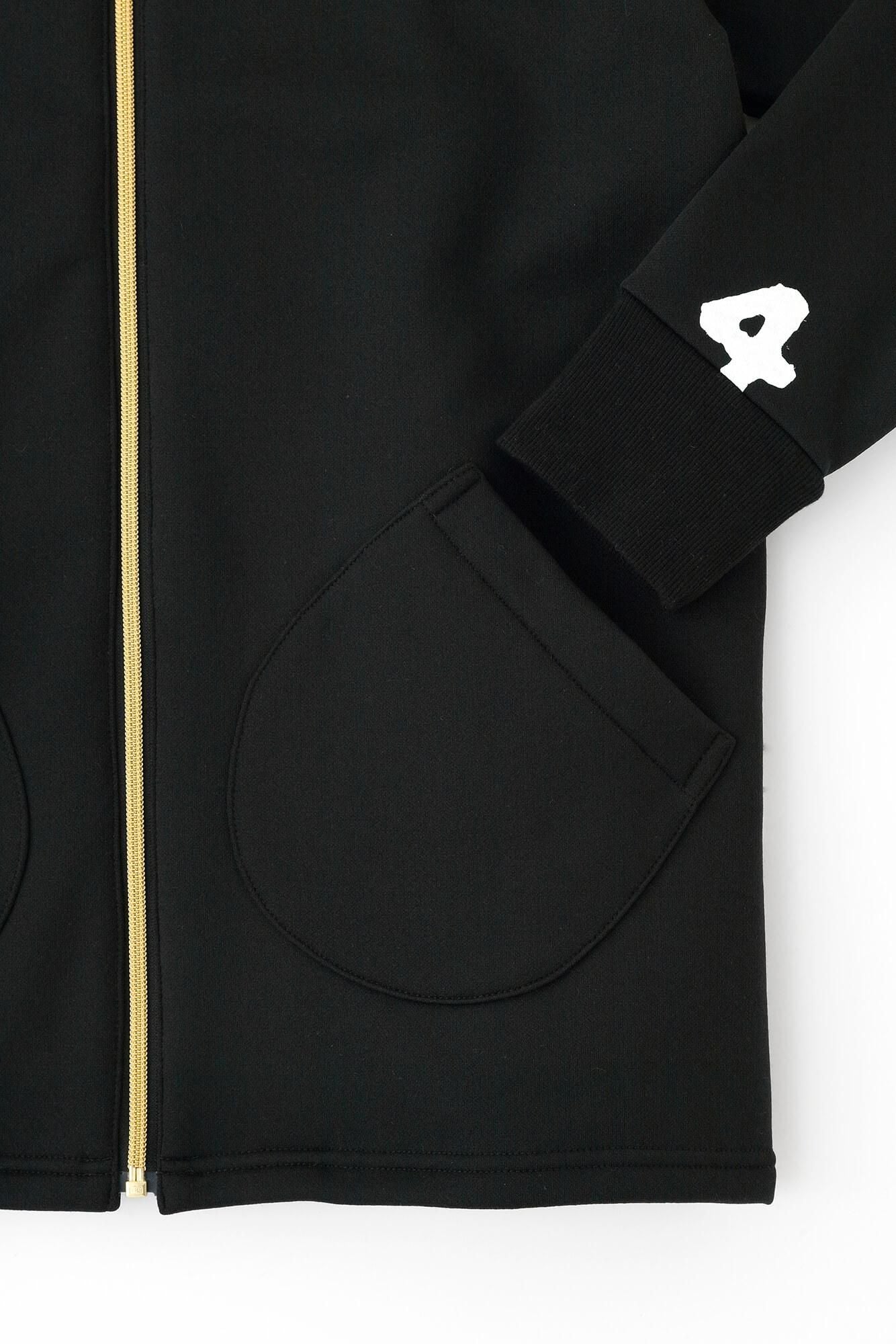 Latch Pile Knit ZIP UP BIKE Blouson / Black x SO-SU-U