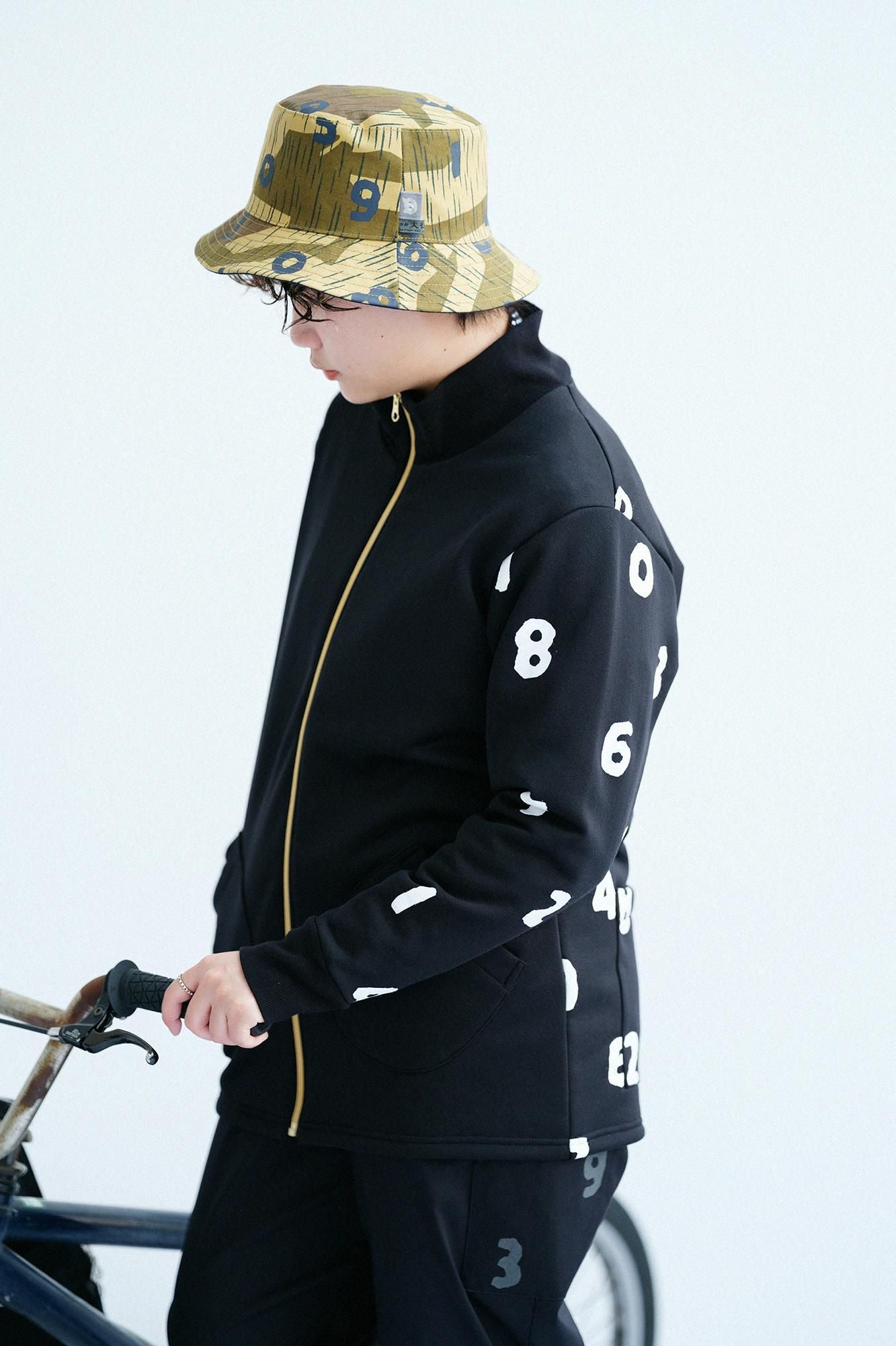 Latch Pile Knit ZIP UP BIKE Blouson / Black x SO-SU-U
