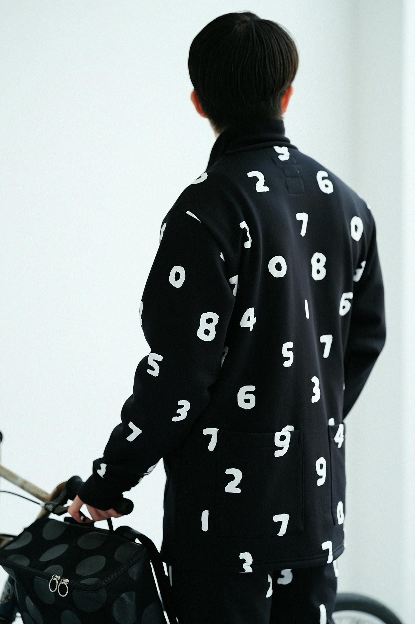 Latch Pile Knit ZIP UP BIKE Blouson / Black x SO-SU-U