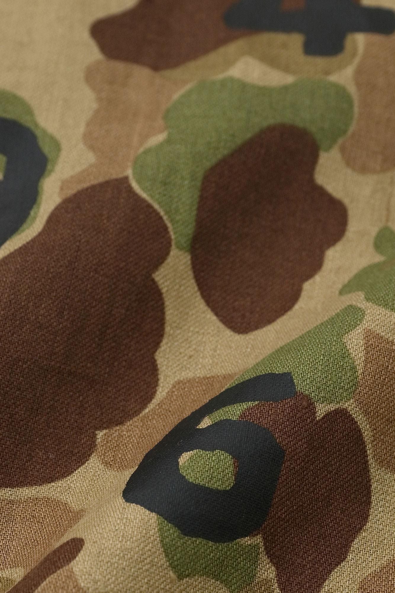 リネンツイル カーゴジャケット／duck hunter camo SO-SU-U 空五倍子色（うつふしいろ）