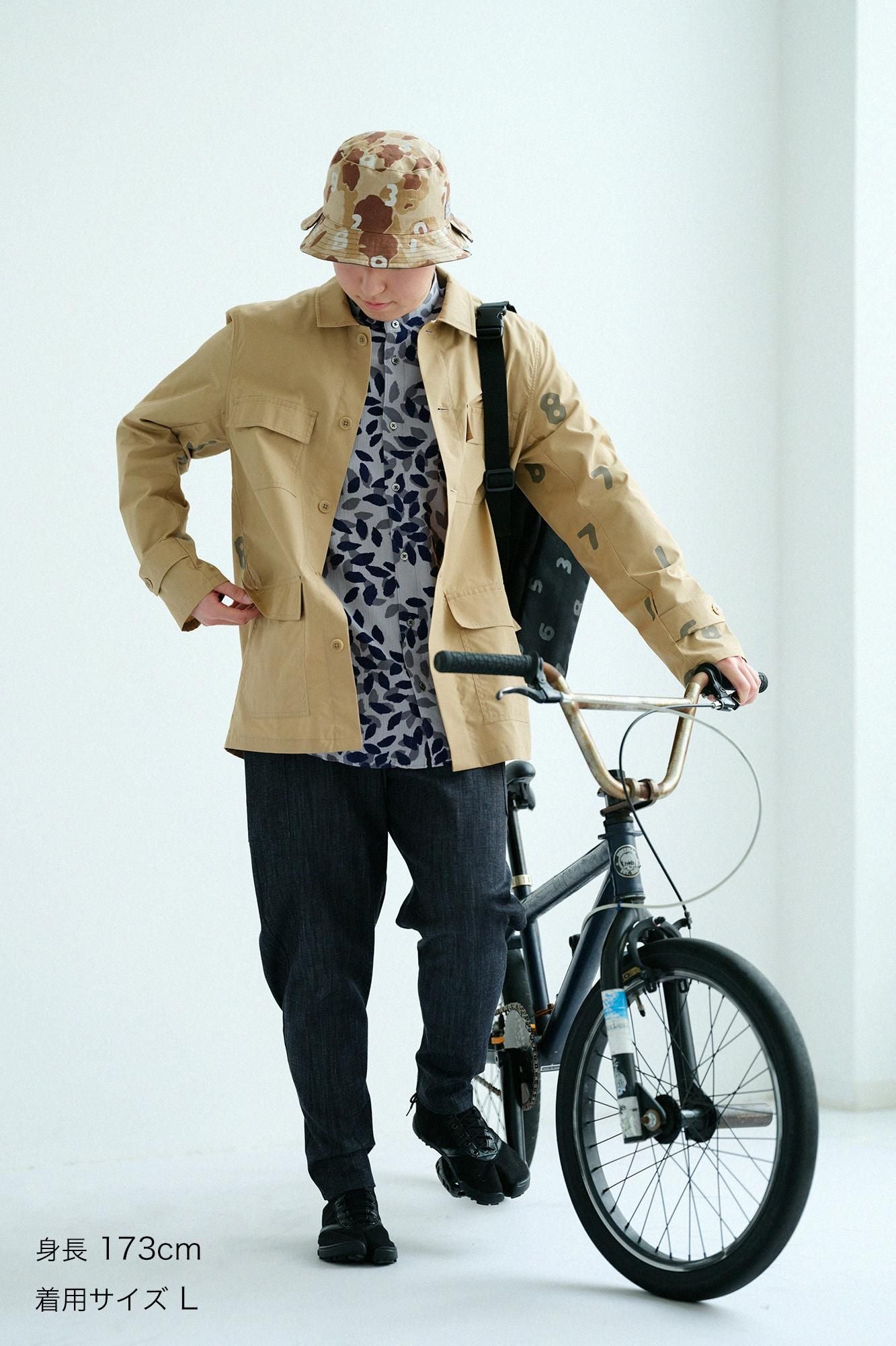 High Density Typewriter Cloth Cargo Jacket / Biscuit × SO-SU-U