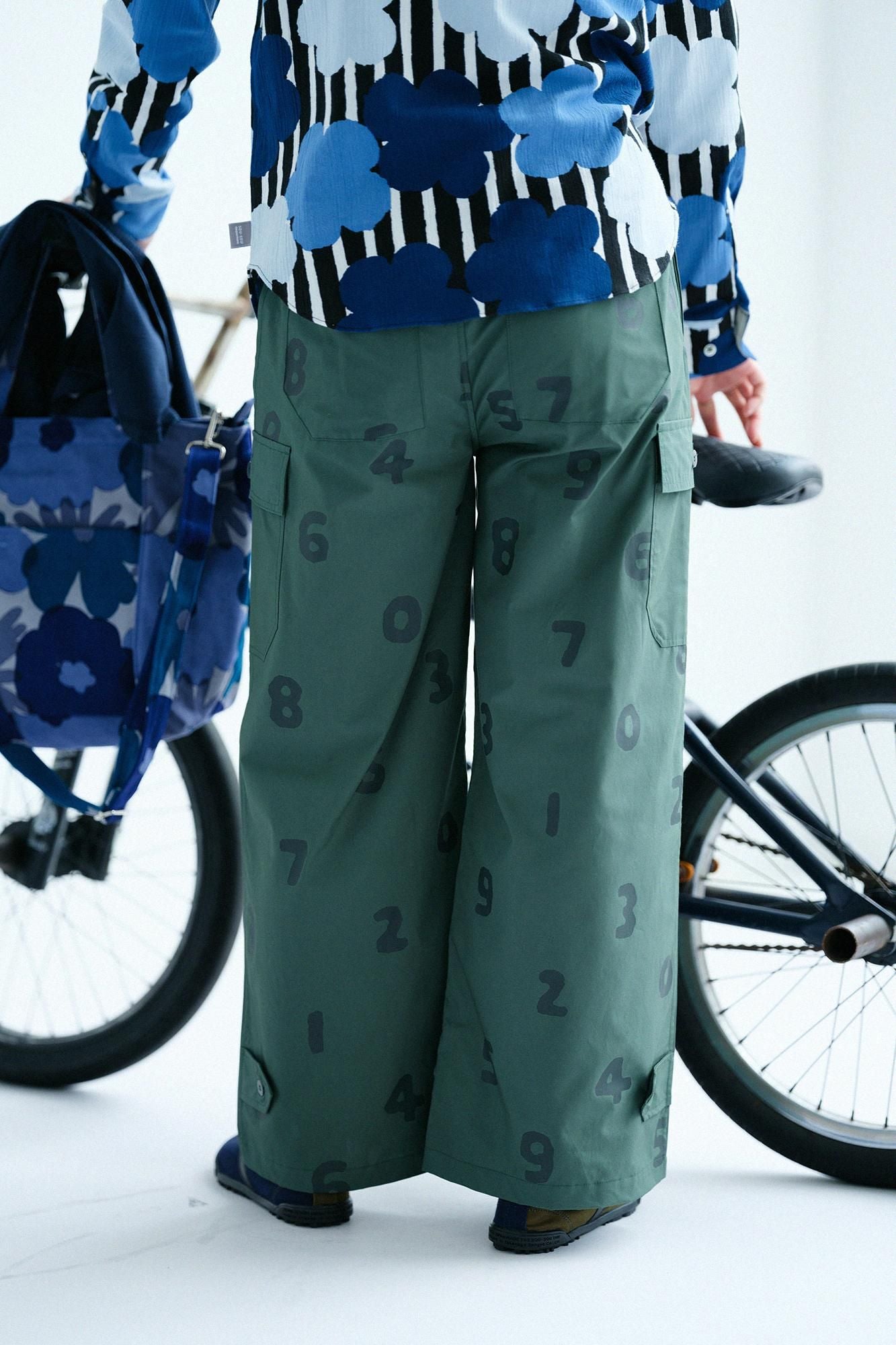 【online한정】고밀도 타입 라이터 크로스 카고팬츠/녹색 xSO-SU-U