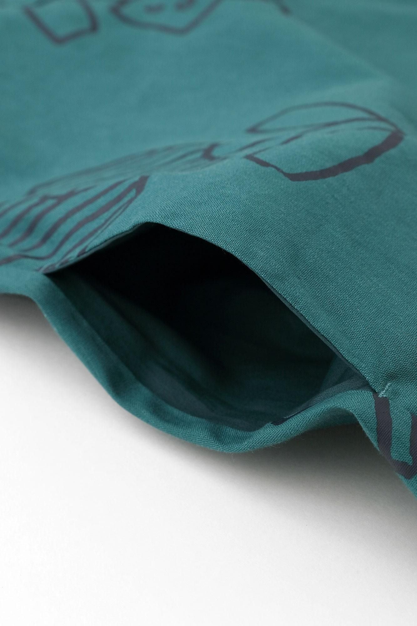 大麻人造丝自行车连衣裙/哈纳纳奇拉西鸭羽毛颜色（Kamono Hirao）