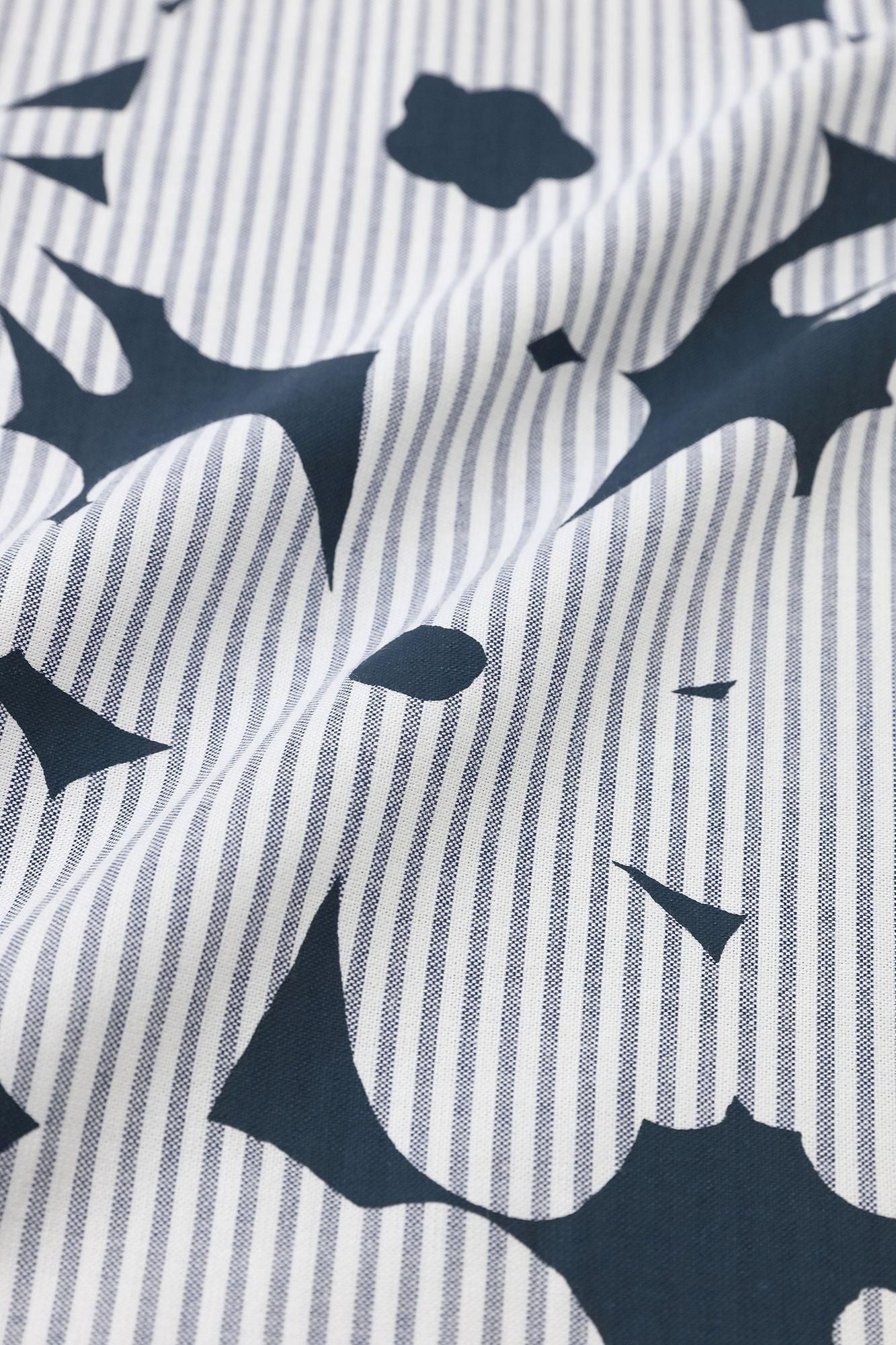 Cotton Japanese Paper BIKE One-piece Dress／Oraka Light Blue Striped(MizuiroNeEncyclopedia)