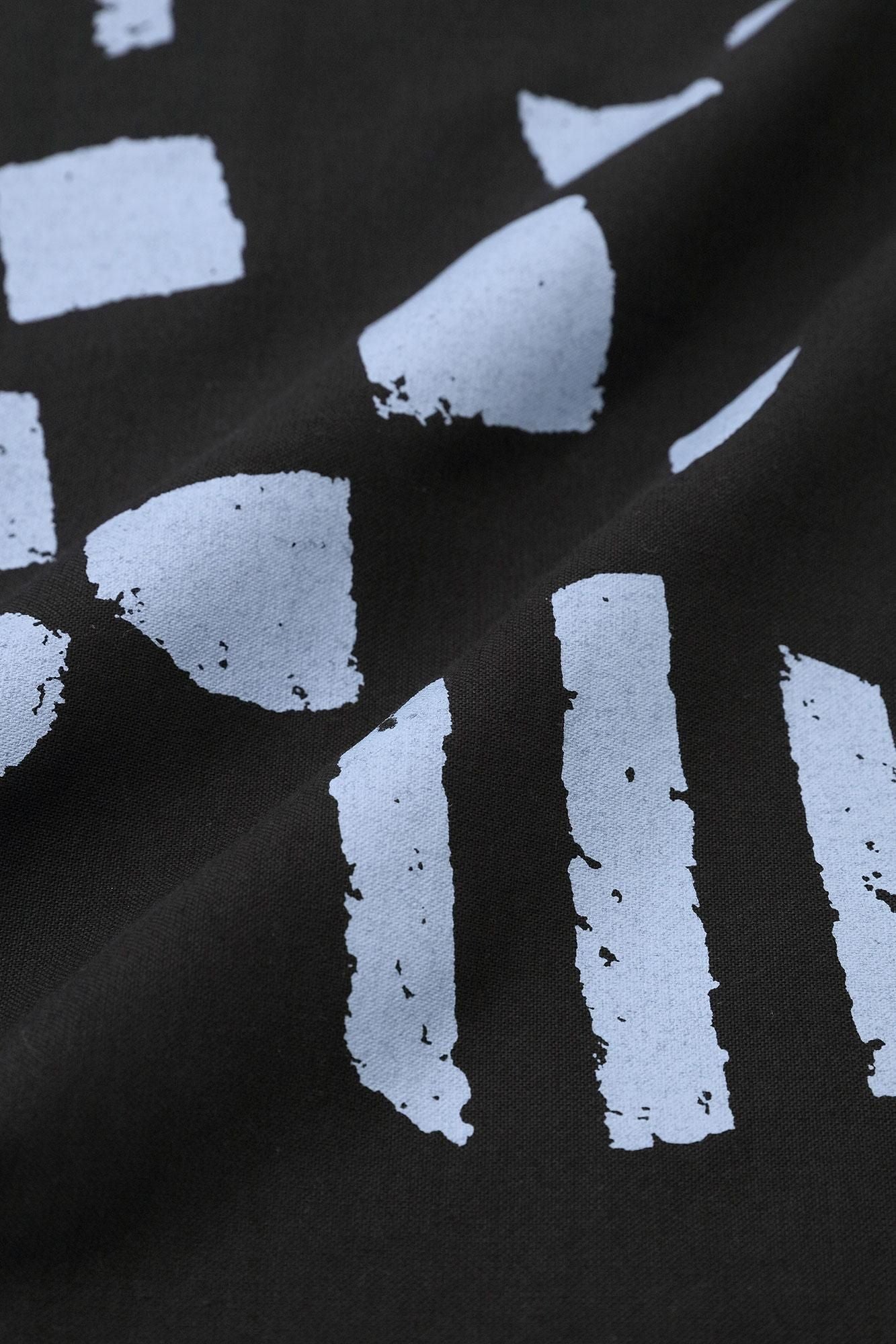 Cotton Japanese Paper Blend BIKE One-piece Dress / Spring Buds Sunny Black