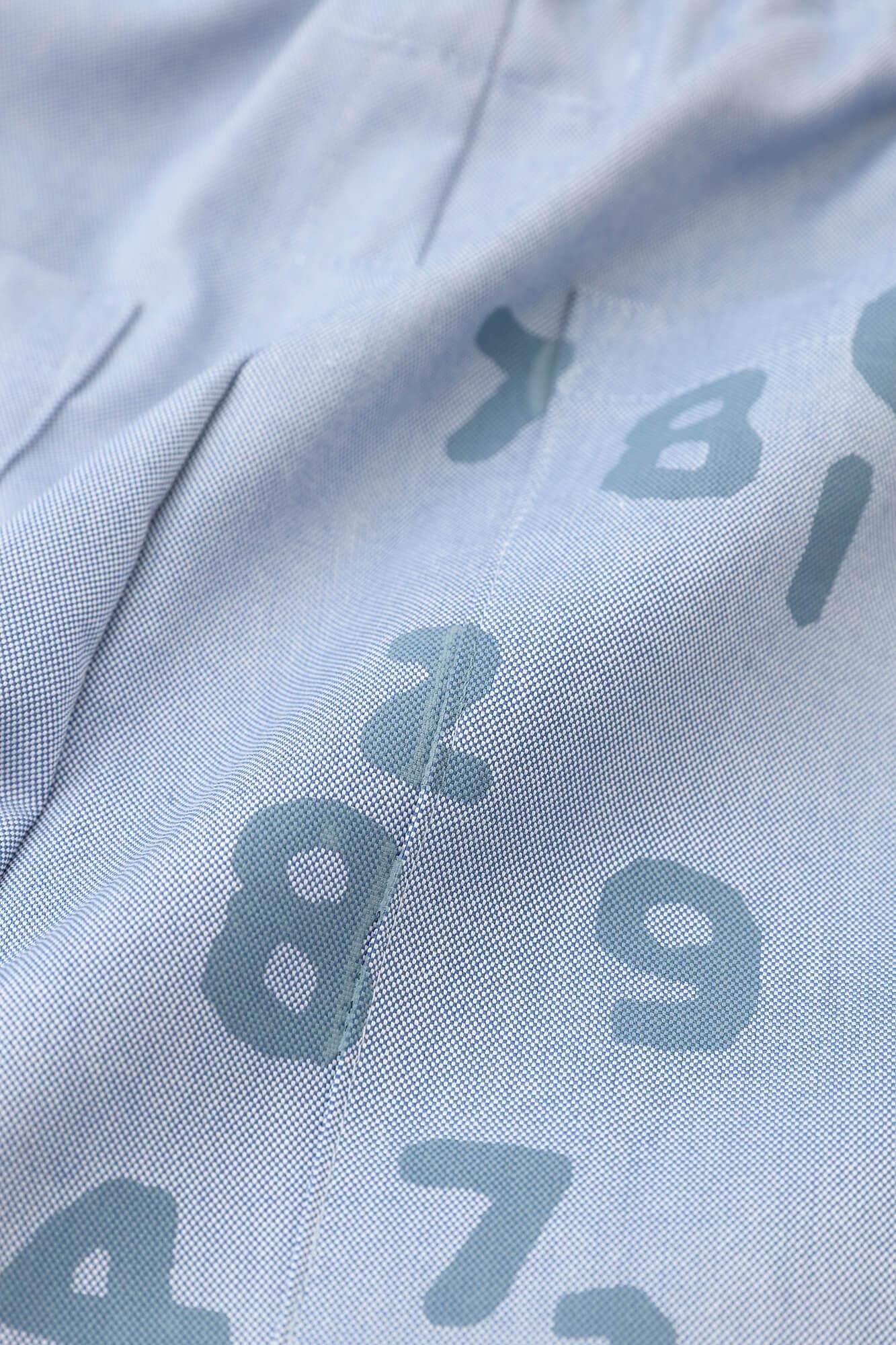 Oxford Fabric Wide Pants / Pale Blue