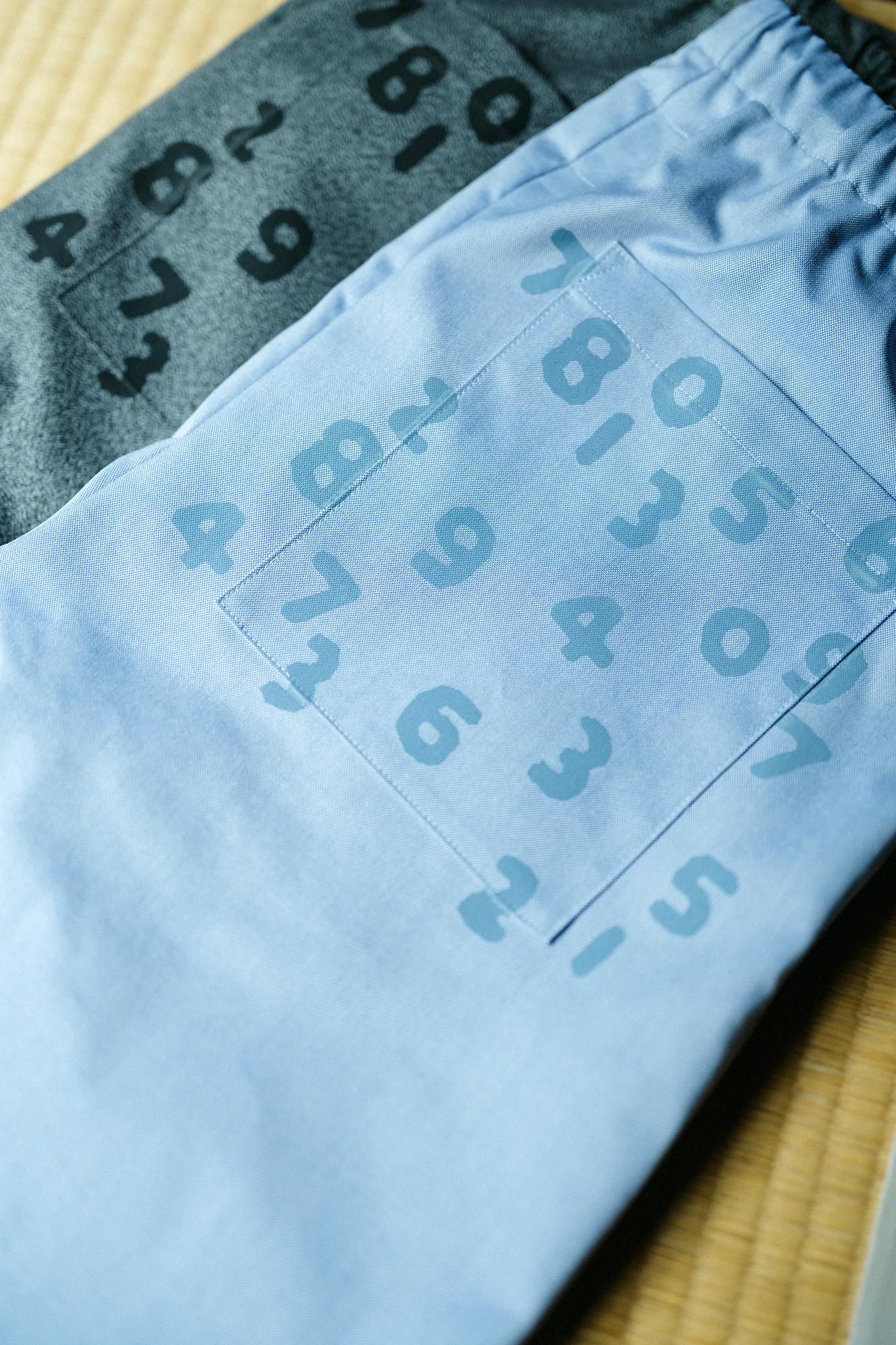 Oxford Fabric Wide Pants / Pale Blue