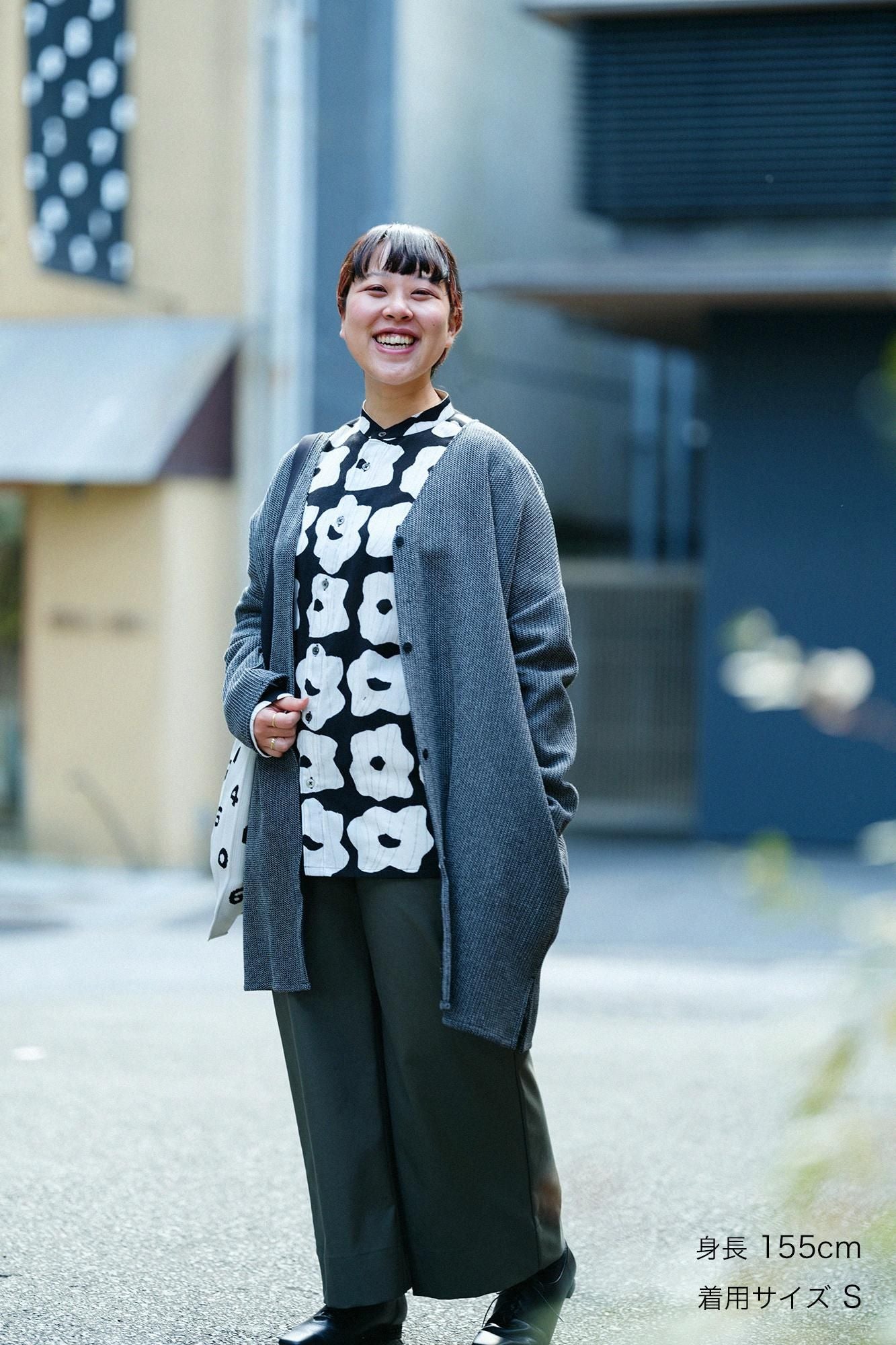 Stretch Oxford Fabric Wide Pants / Moss Green