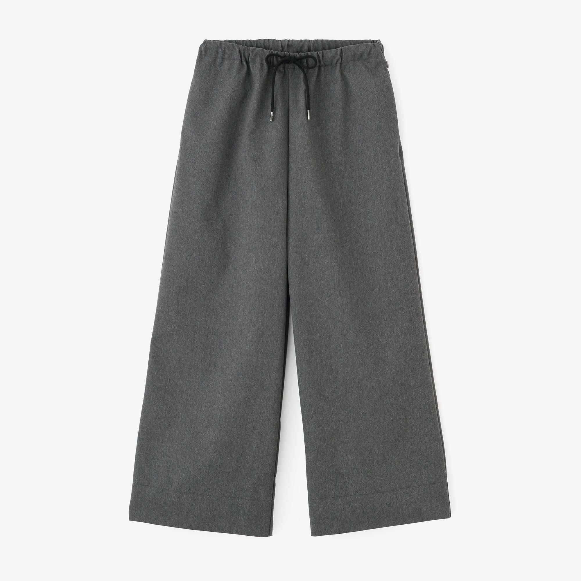 ストレッチオックス ワイドパンツ／濃灰（こいはい）