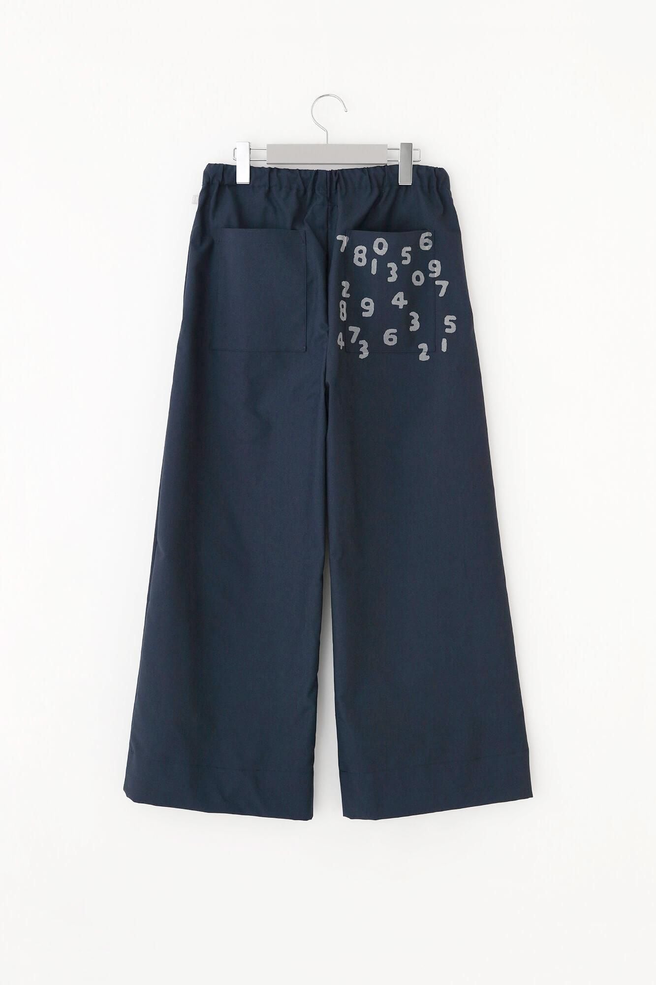 パンツ Ryousuke 스트레치황소 와이드 팬츠／남색