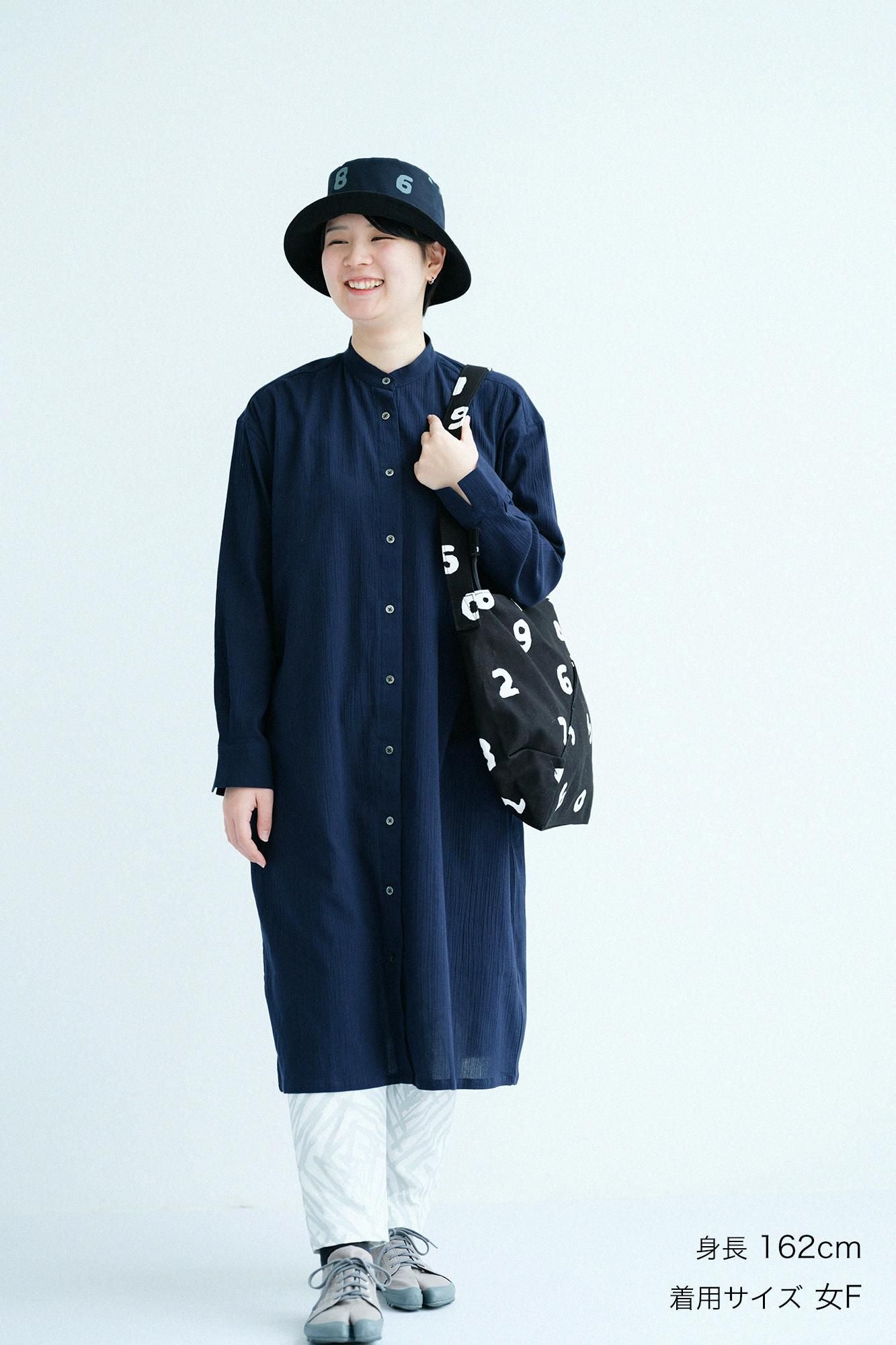 타카시마치지미 20/20 그란 셔츠 원피스／남색