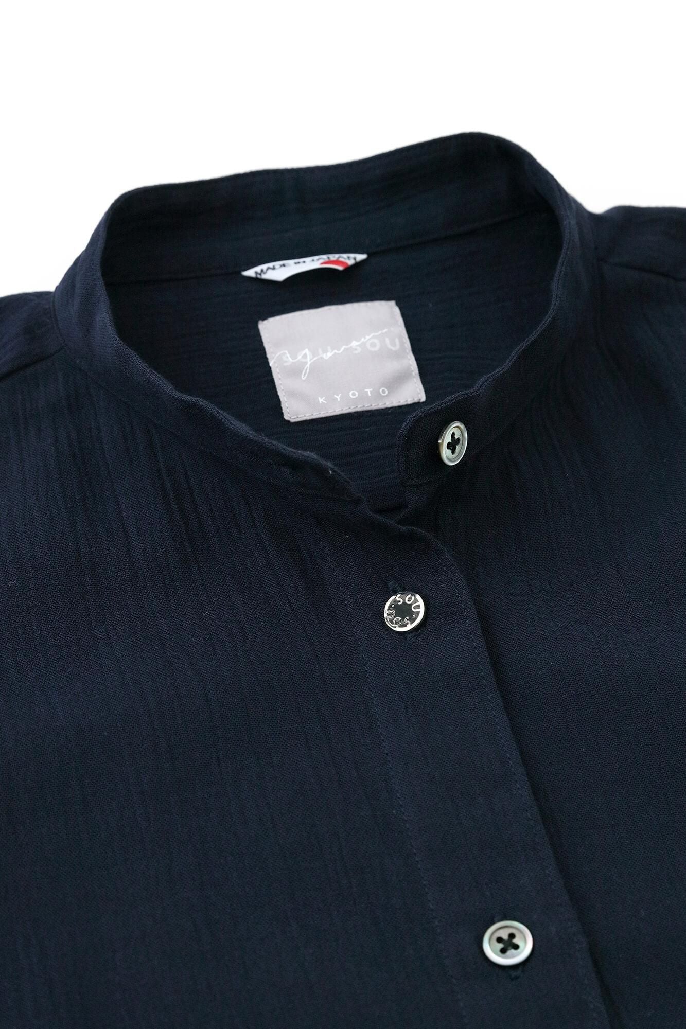 타카시마치지미 20/20 그란 셔츠 원피스／남색