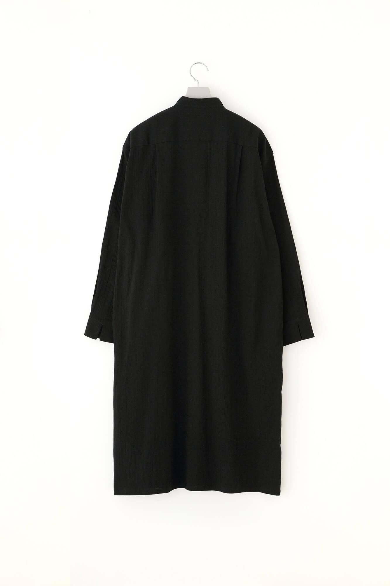 Chizimi Cotton 20/20 Gran Shirt Dress / Black