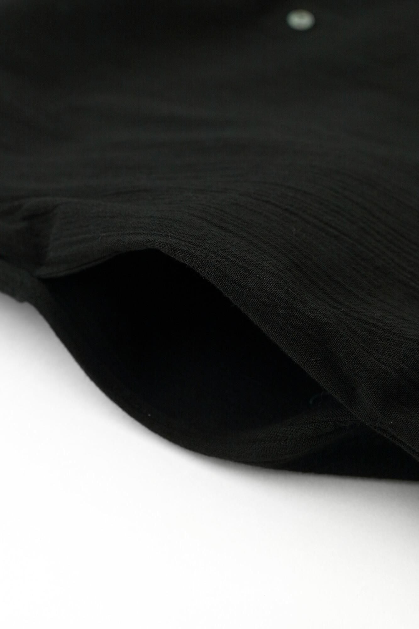 Chizimi Cotton 20/20 Gran Shirt Dress / Black