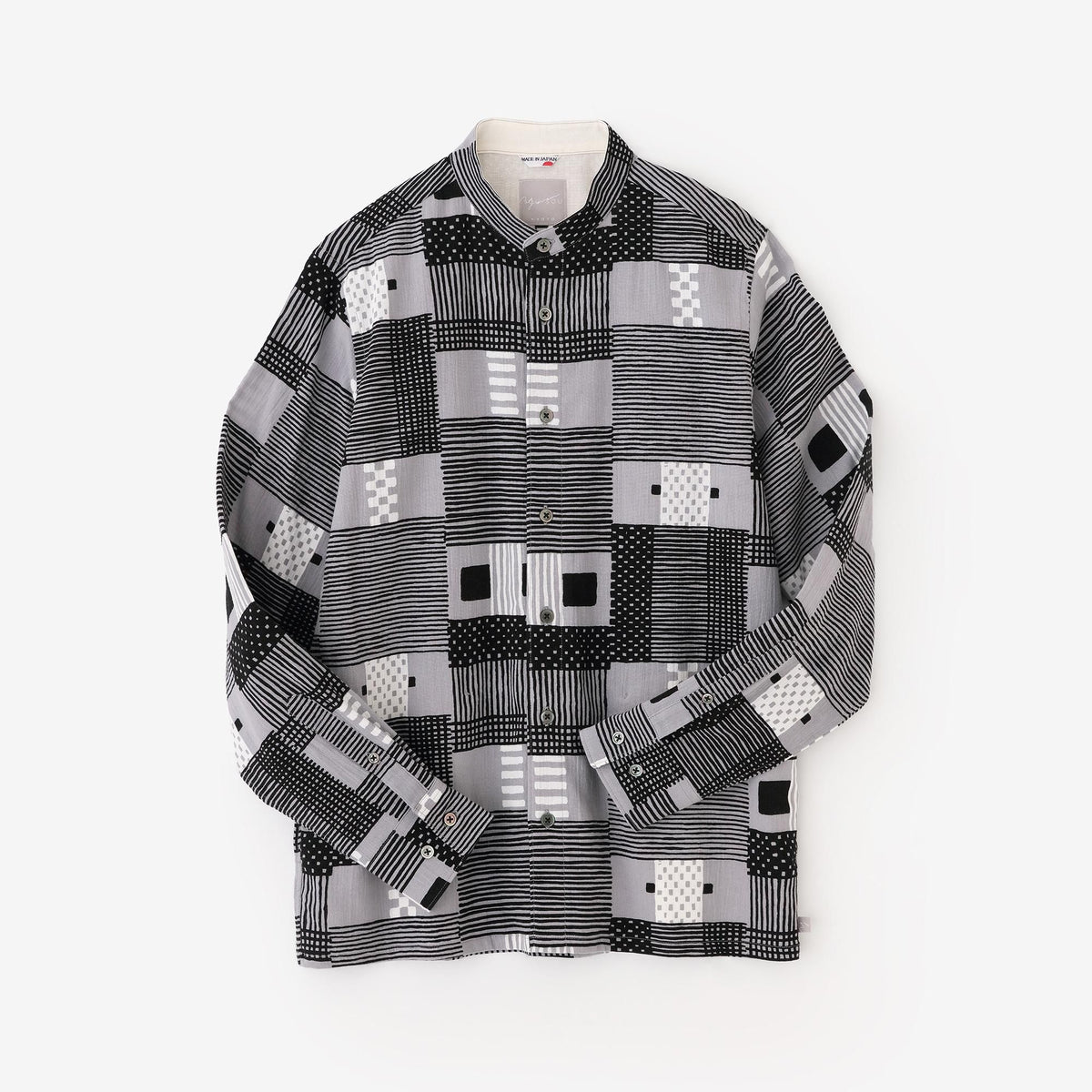 sousou　高島縮20/20スタンドカラーシャツ 高島縮 20/20 スタンドカラーシャツ／田んぼ