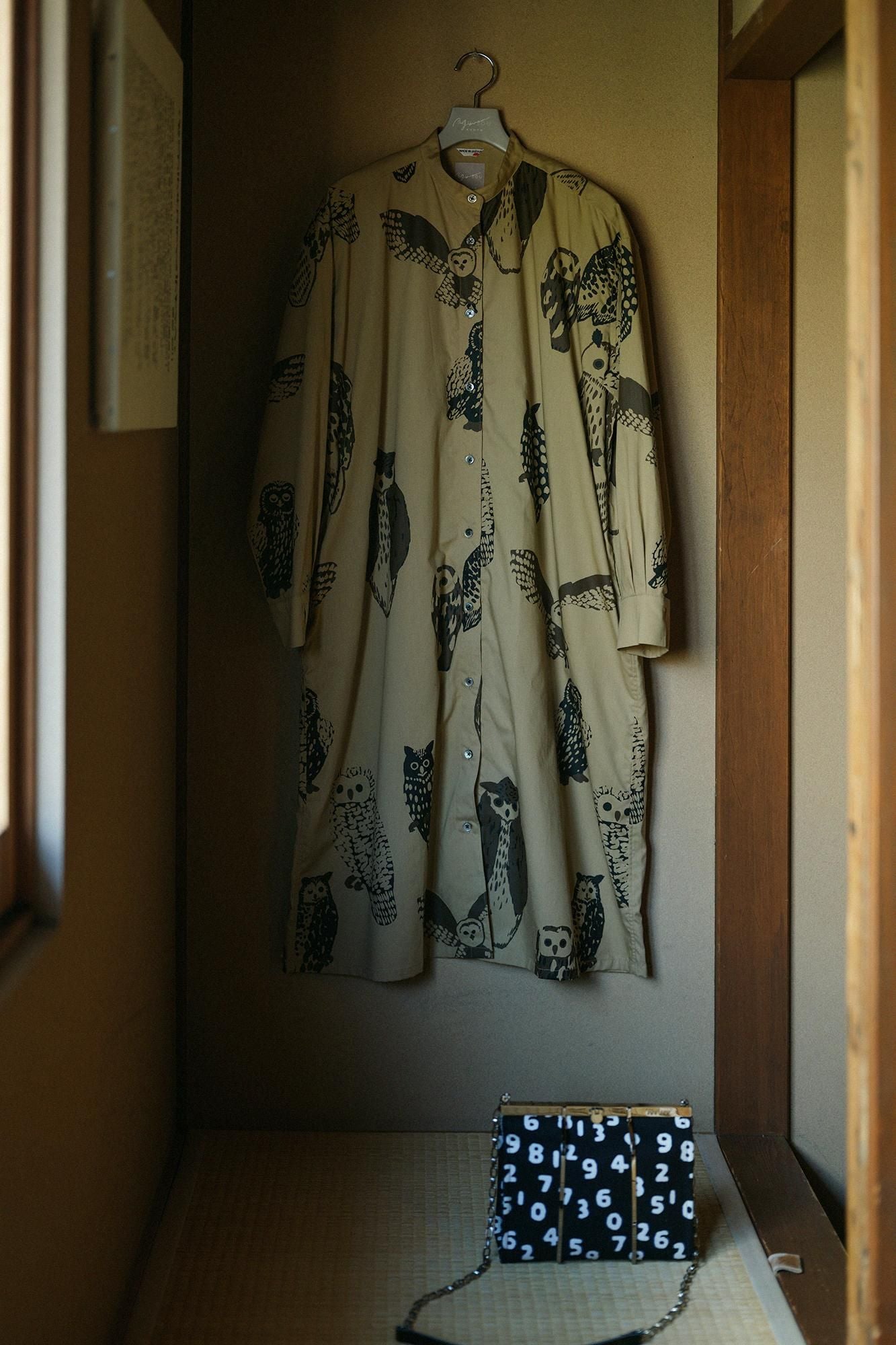 Coton Tencel Grand Shirt Robe / Owl Hashiba Miiro