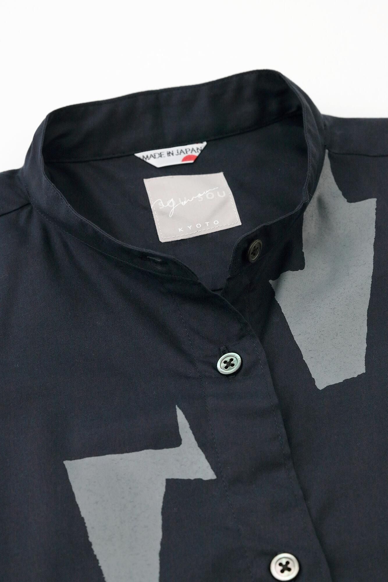 Cotton Tencel Gran Shirt Dress / Thunderbolt Dark Blue