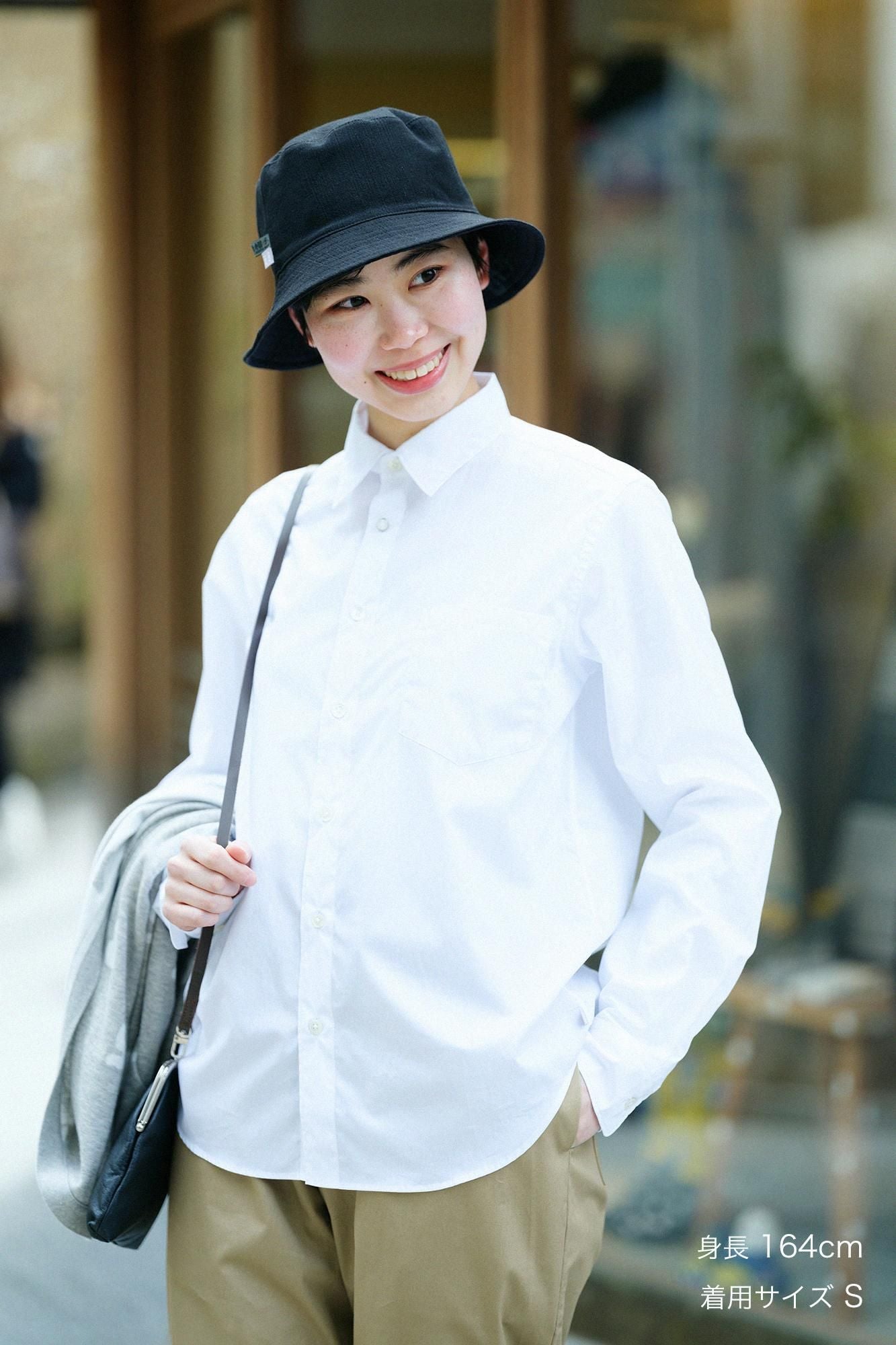 200雙線密織平紋布襯衫／白色