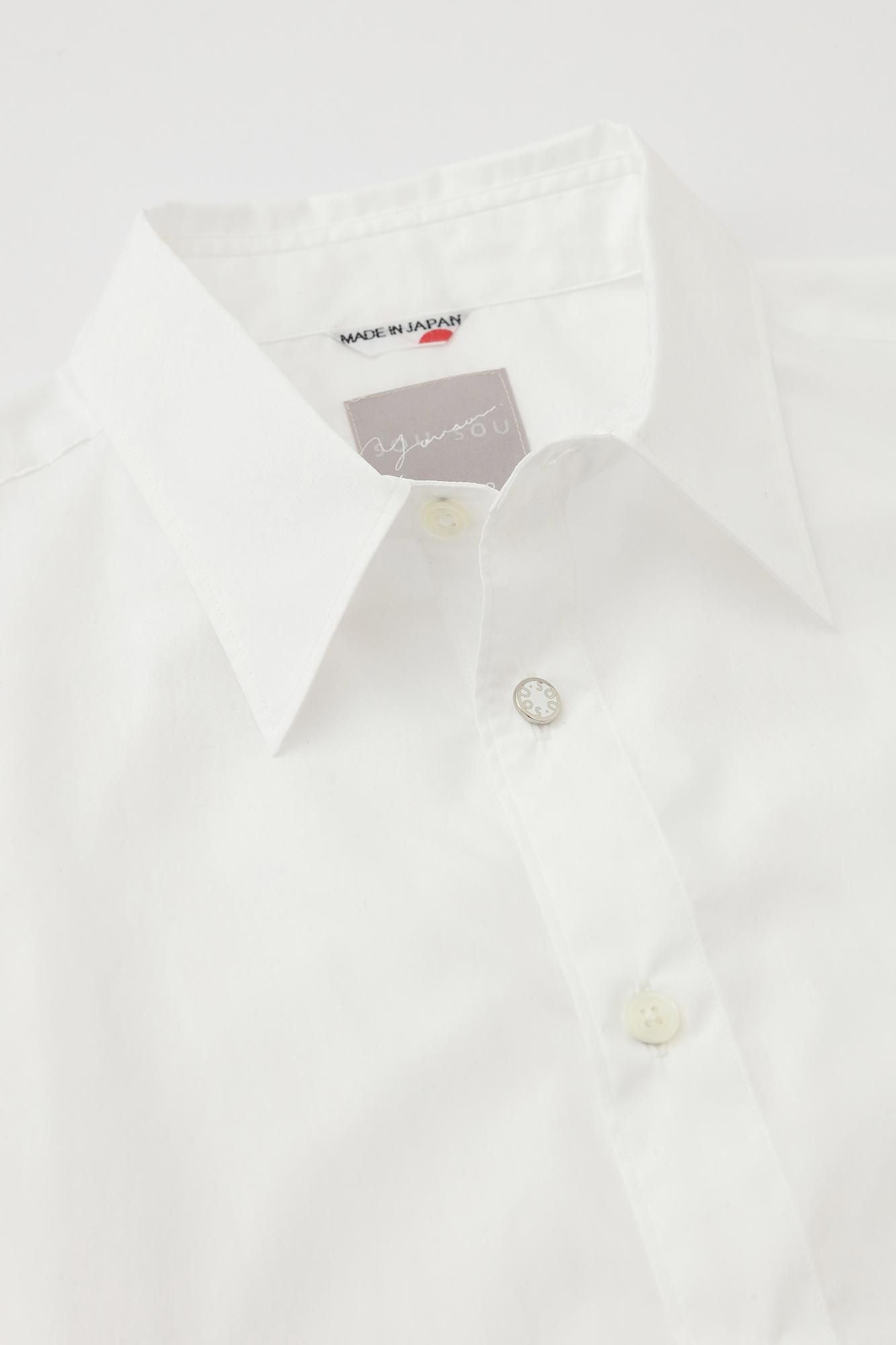 200雙線密織平紋布襯衫／白色