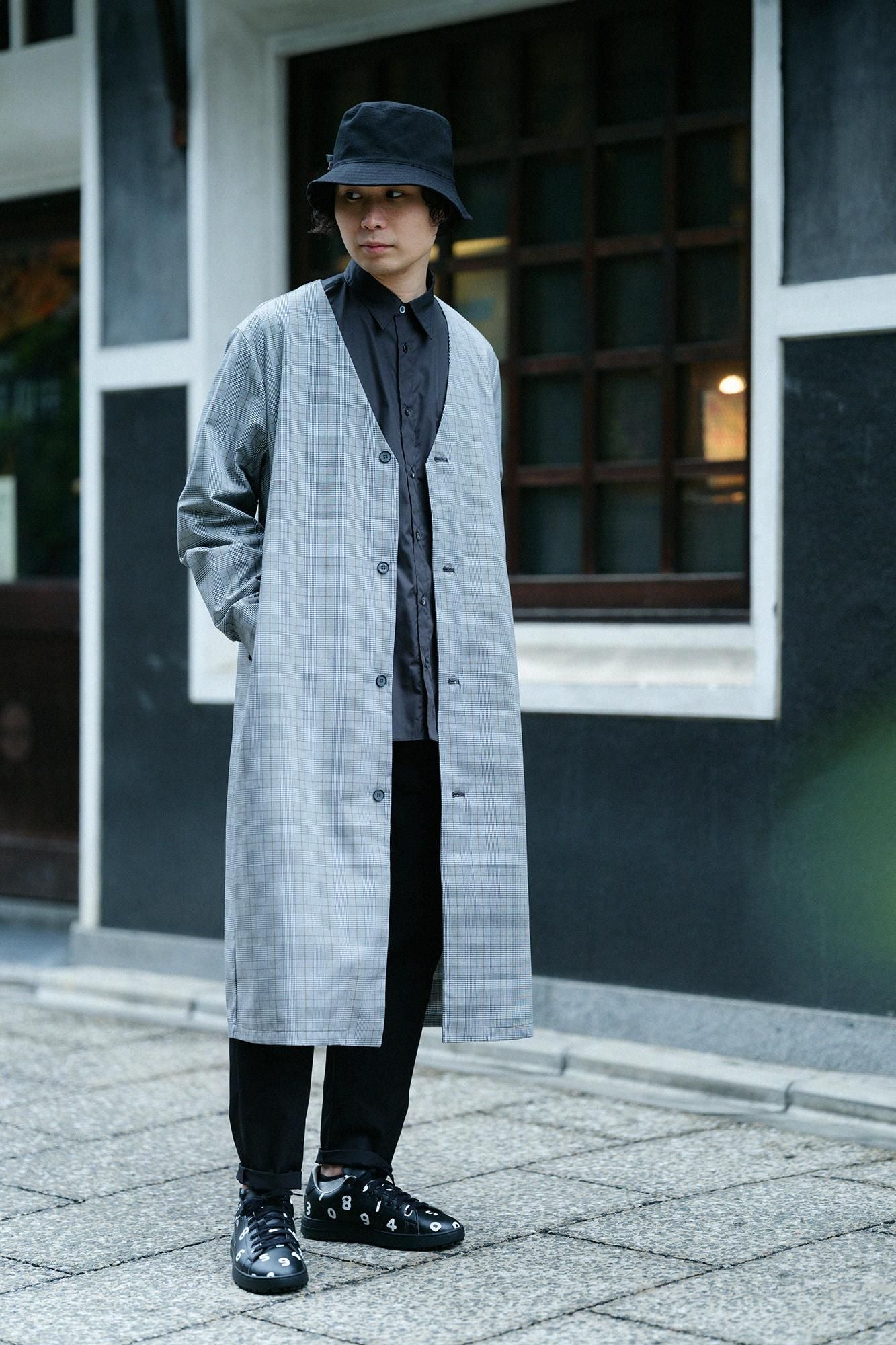 200雙線密織平紋布襯衫／黑色