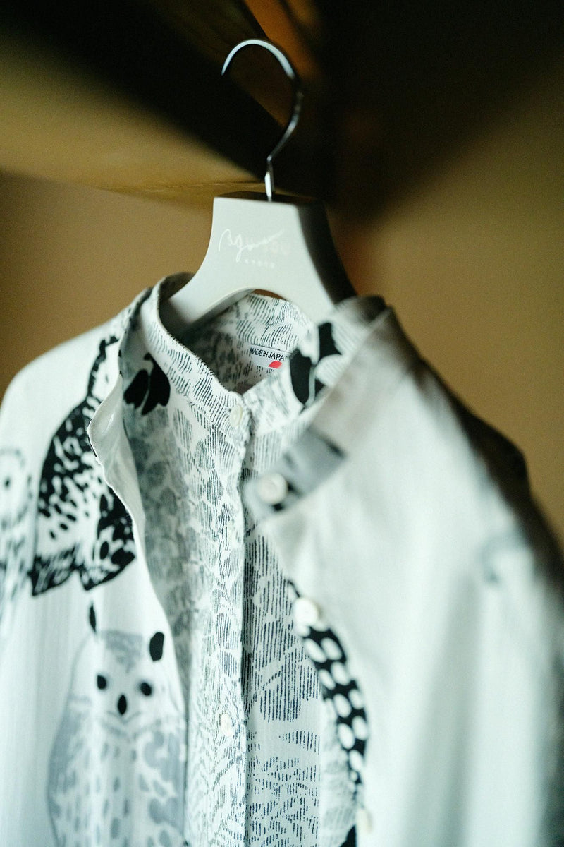 （Yousou．）Chizimi Cotton 20/20 Gran Shirt Dress