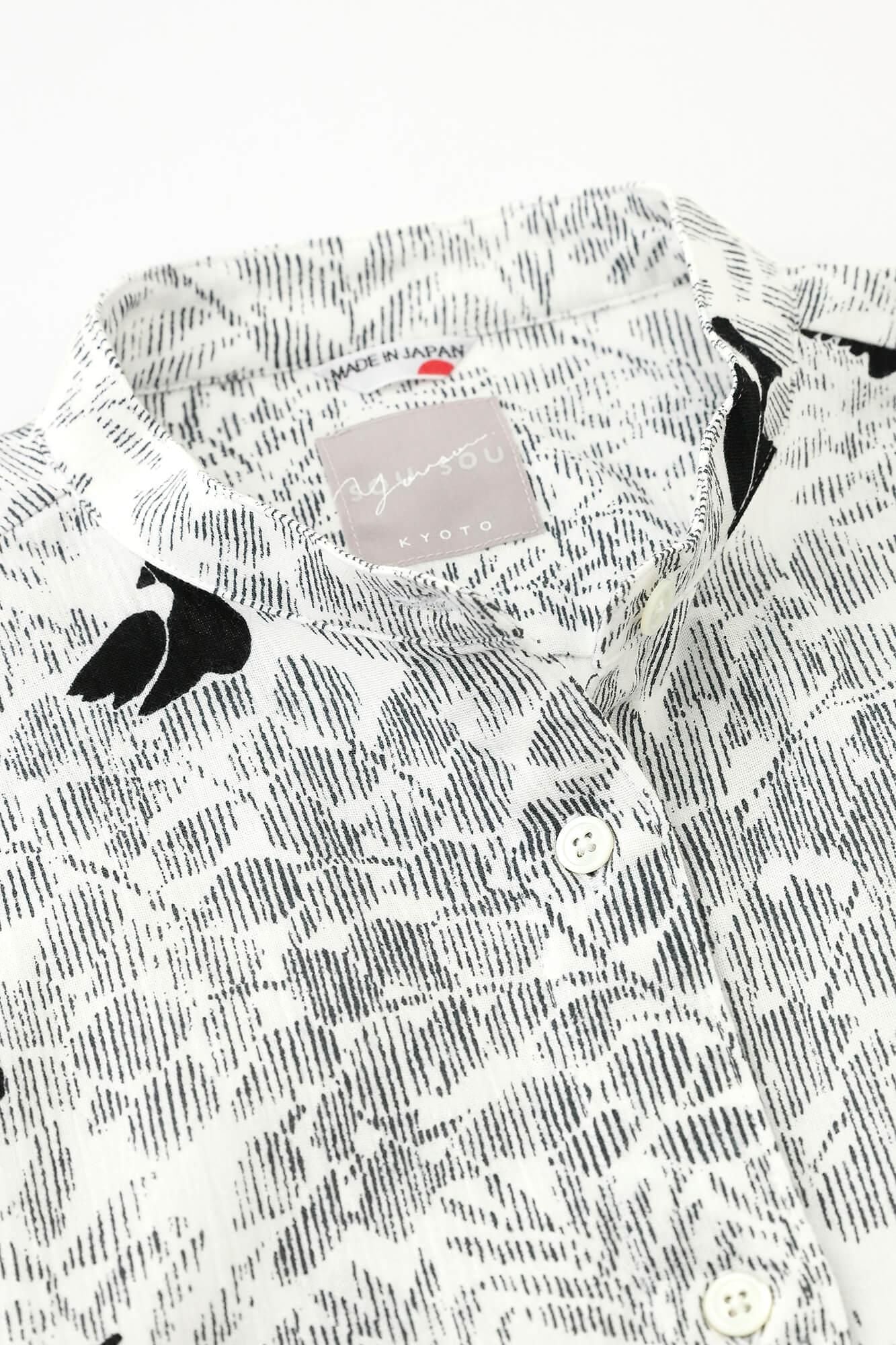 高島縮 20/20 グランシャツワンピース／さえずり