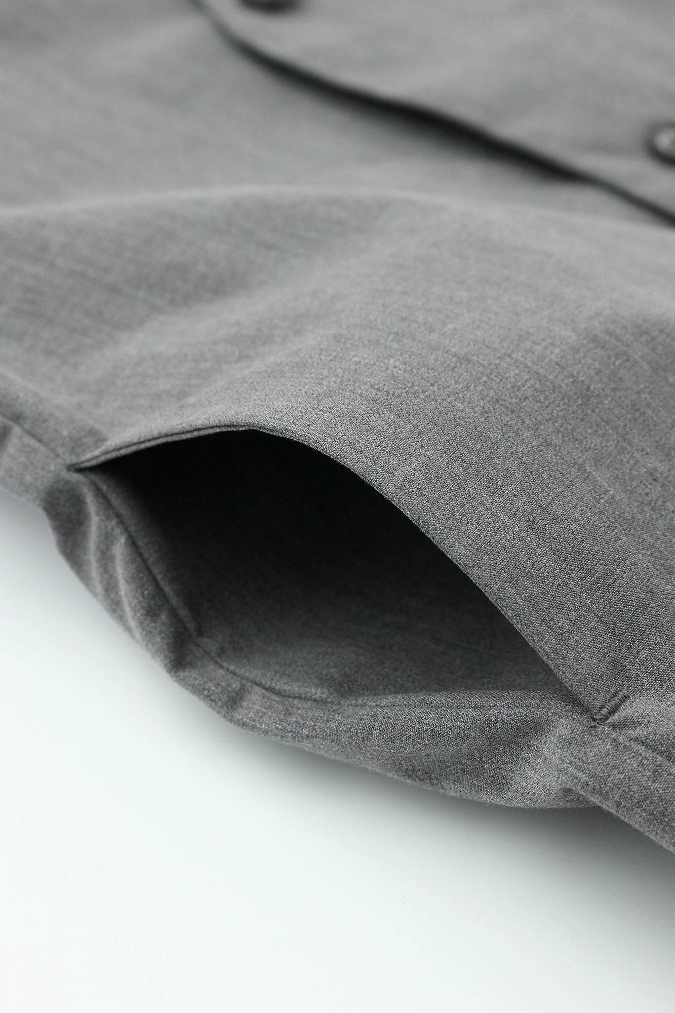 防潑水天氣布CL長外套/淡灰色× SO-SU-U十數