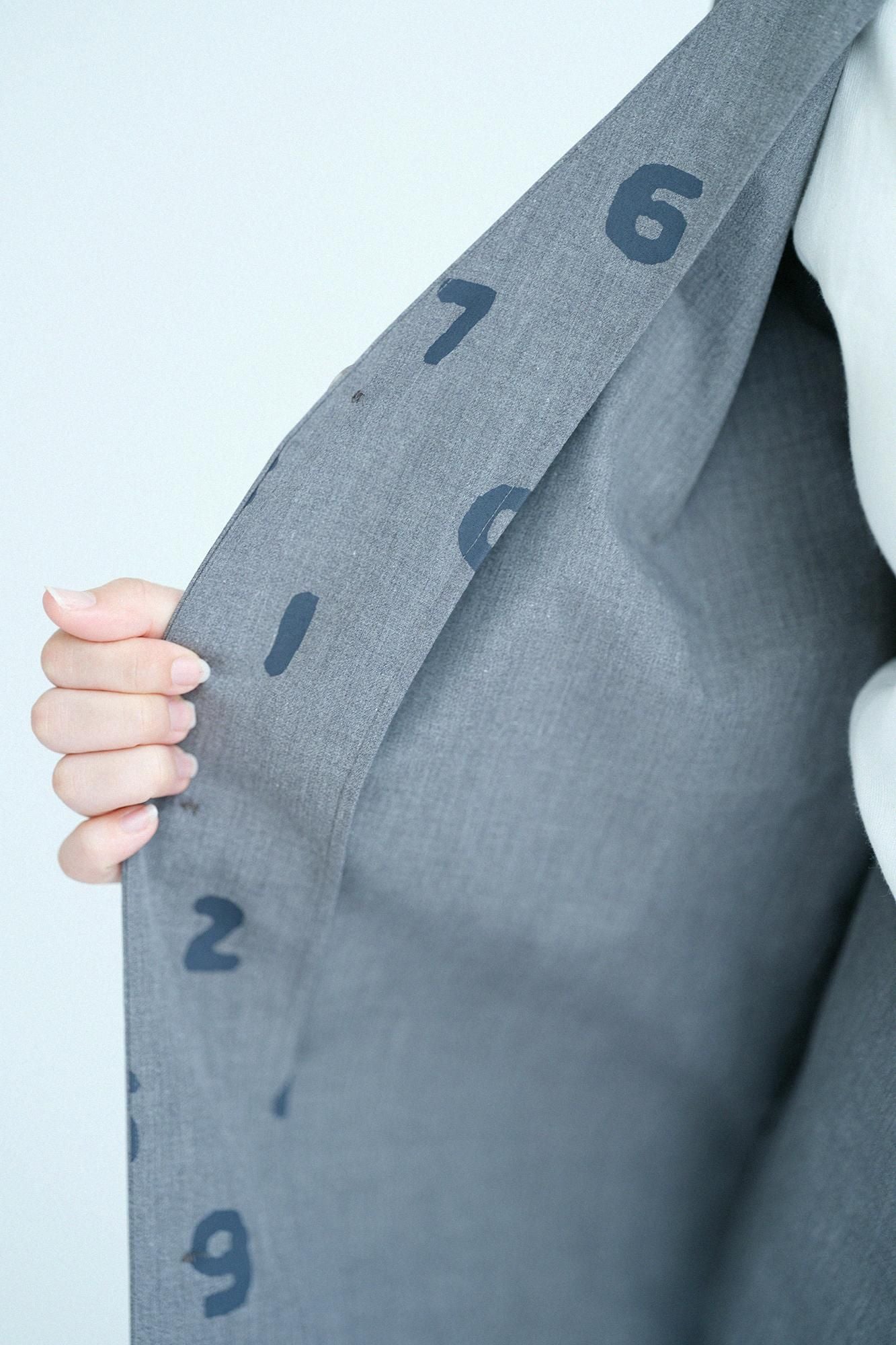 防潑水天氣布CL長外套/淡灰色× SO-SU-U十數