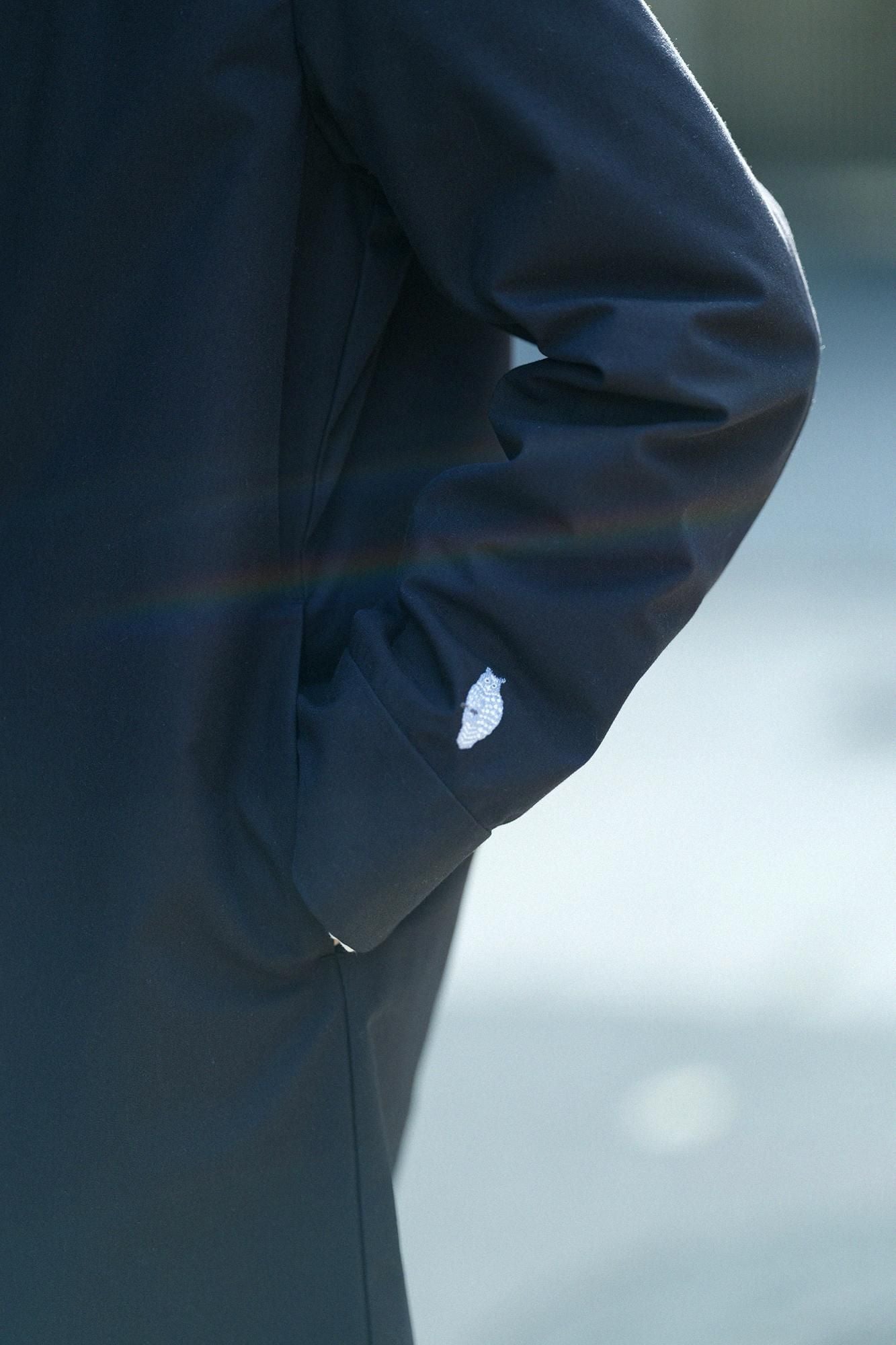 Water Repellent Weather Cloth CL Long Coat / Black × SO-SU-U