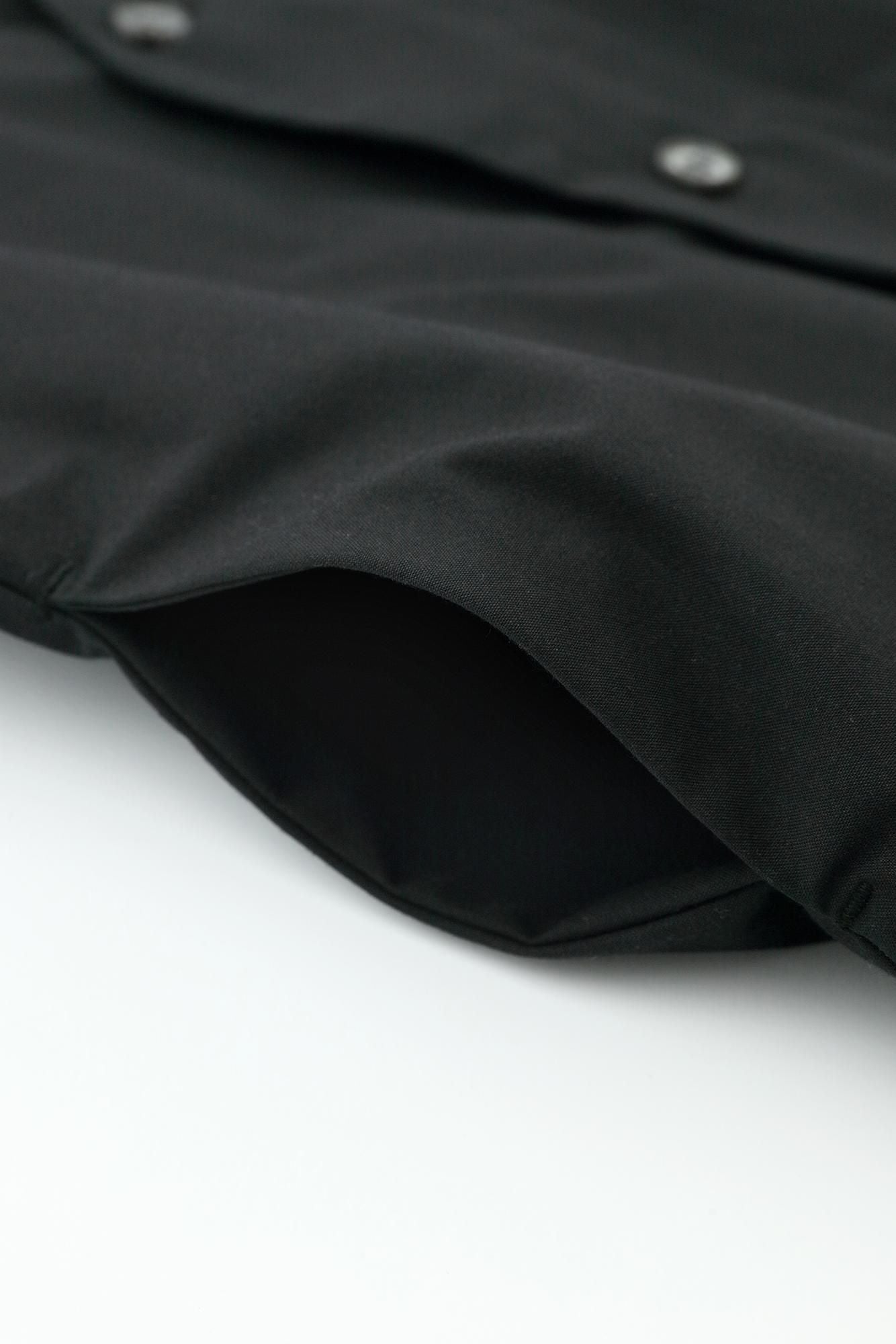 발수 웨더 클로스 C.L. 롱 코트／검은색(당신이 그것을 입었다면 괜찮습니다) ×SO-SU-U