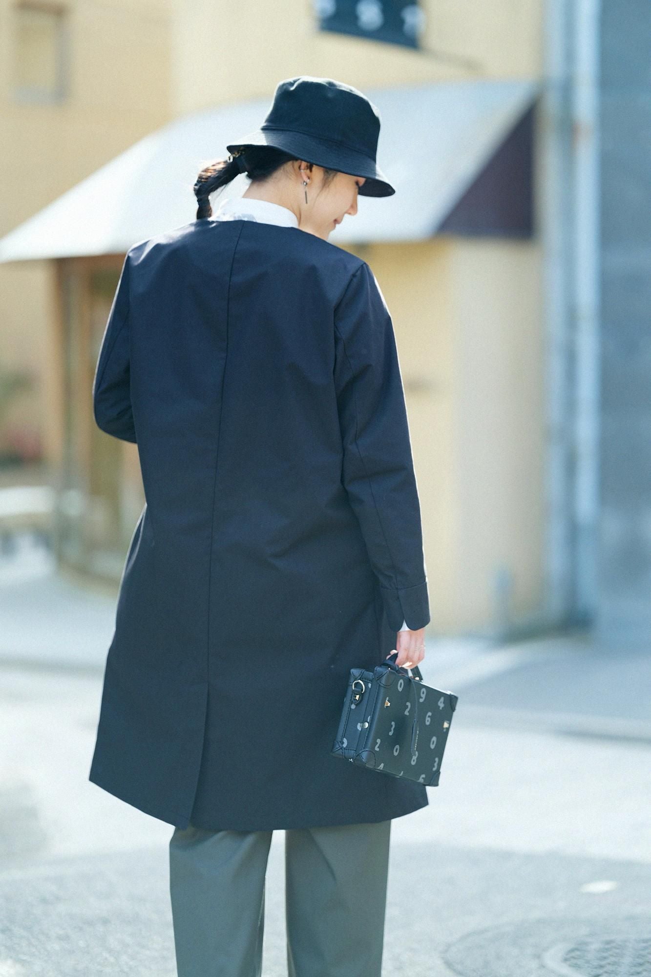 발수 웨더 클로스 C.L. 롱 코트／검은색(당신이 그것을 입었다면 괜찮습니다) ×SO-SU-U