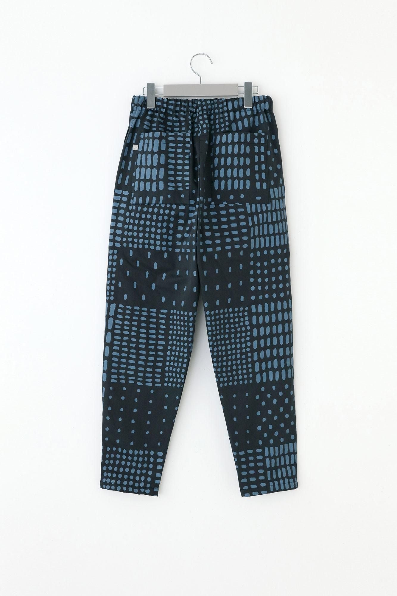 高密度卡其布休閒窄管長褲/敷石藍黑色