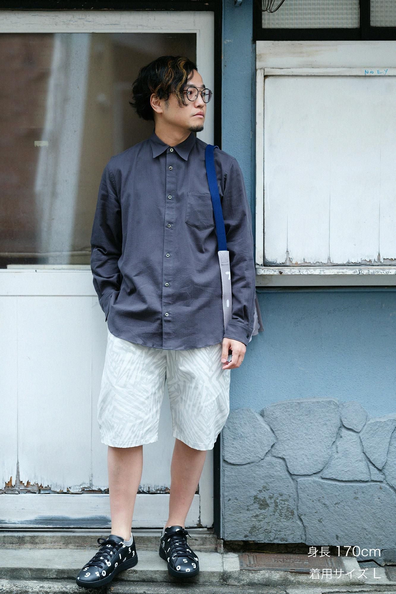 高密度Chino Blots简易短裤/锯齿状